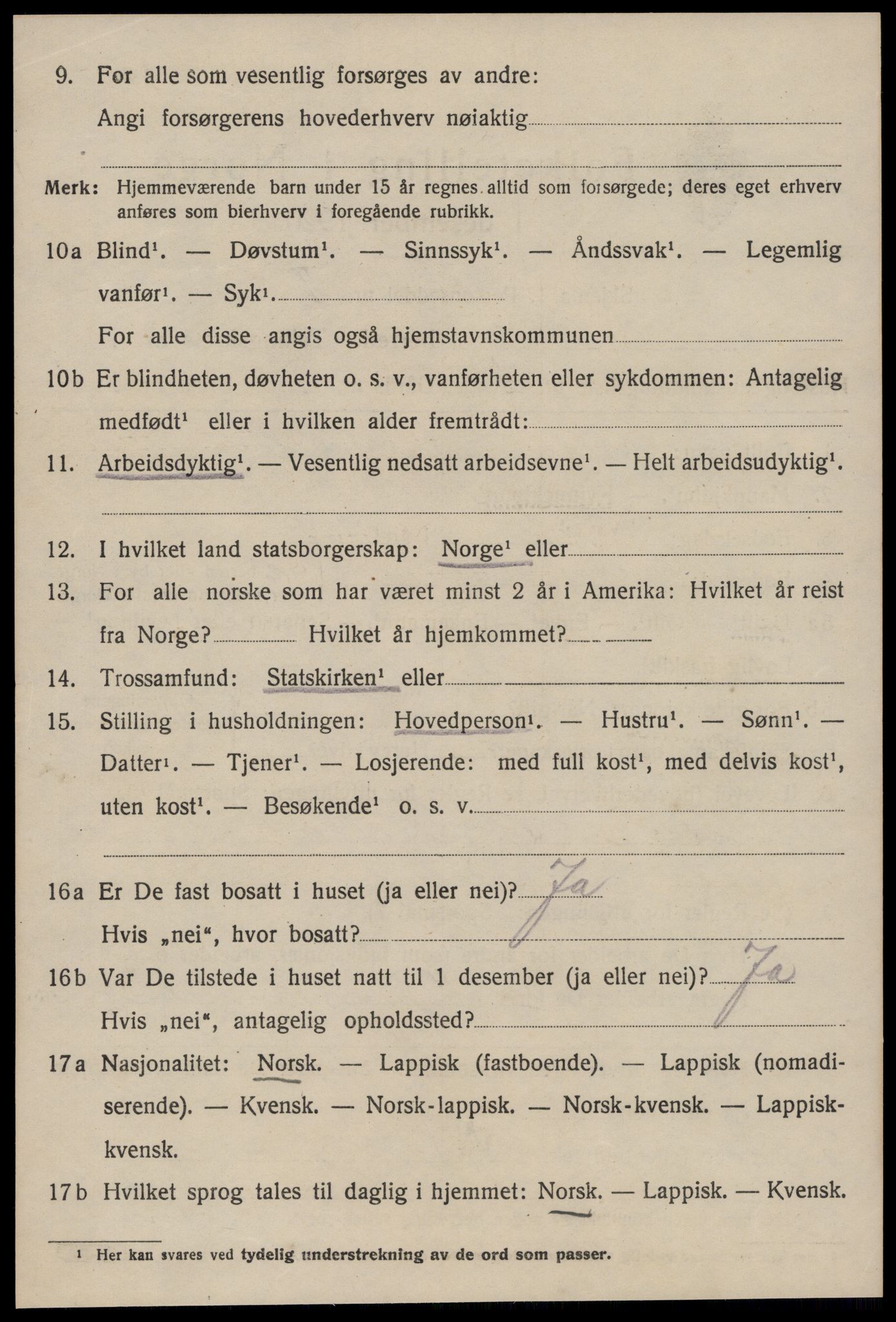 SAT, 1920 census for Meldal, 1920, p. 1808