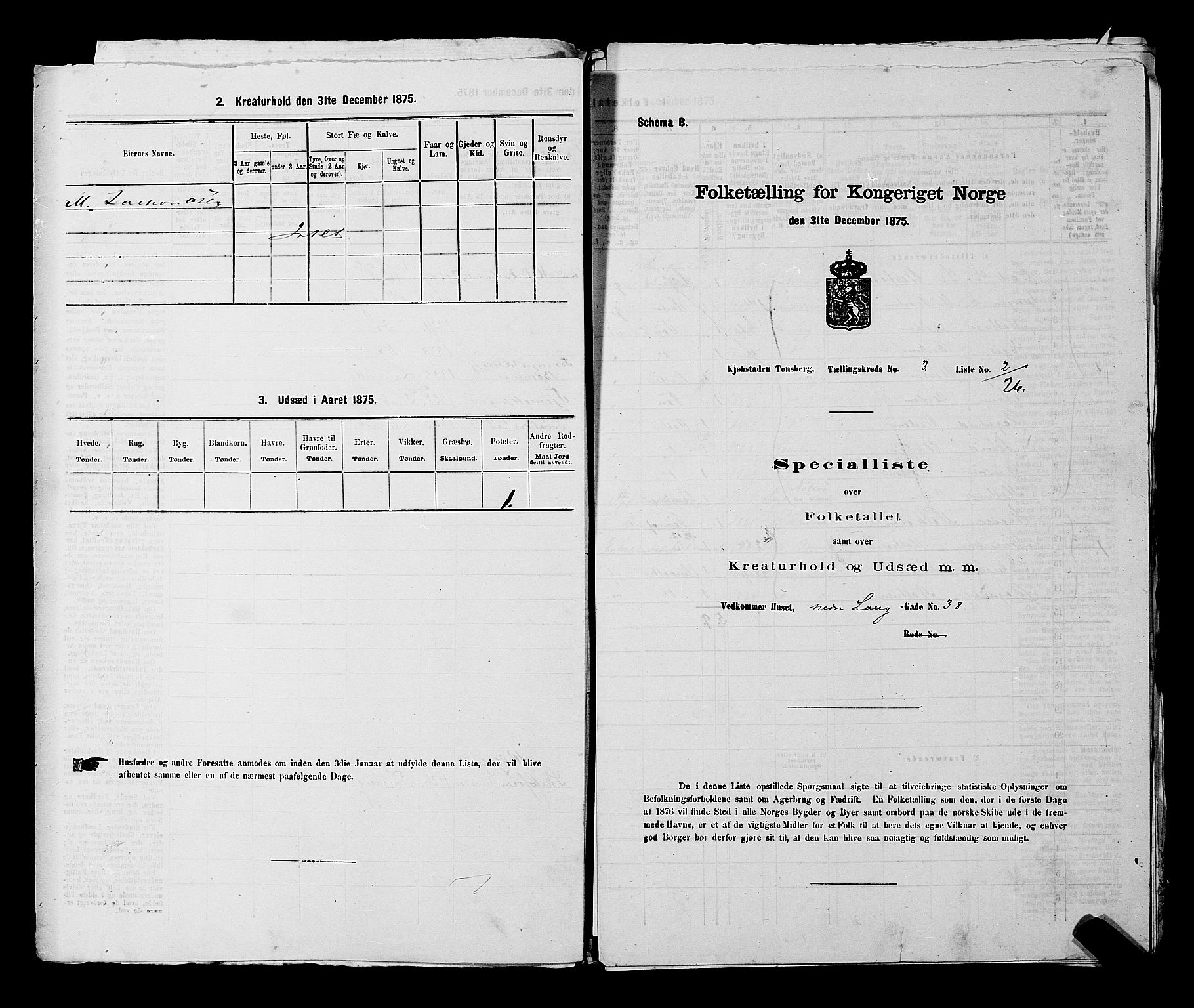 SAKO, 1875 census for 0705P Tønsberg, 1875, p. 86