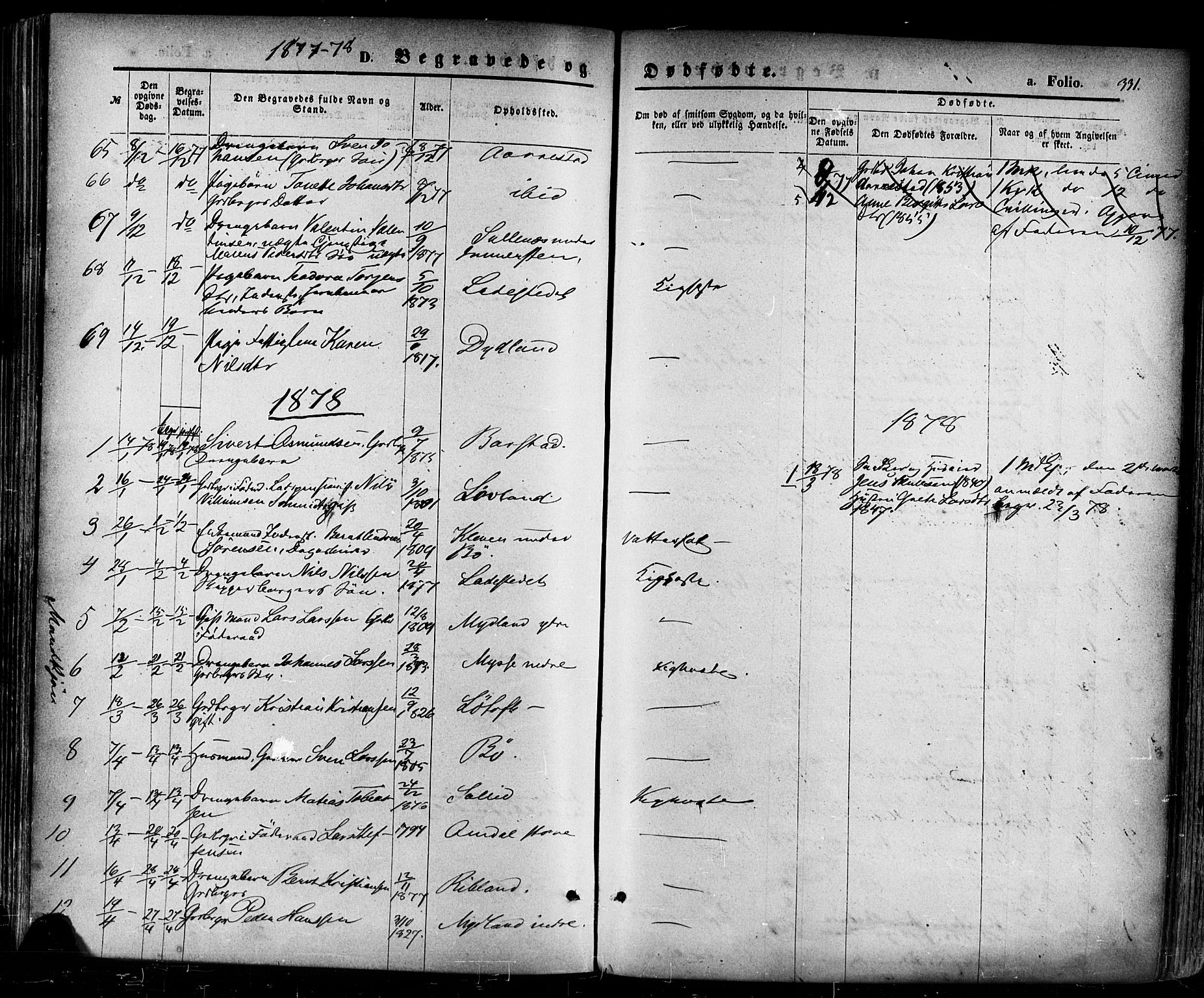 Sokndal sokneprestkontor, AV/SAST-A-101808: Parish register (official) no. A 10, 1874-1886, p. 331