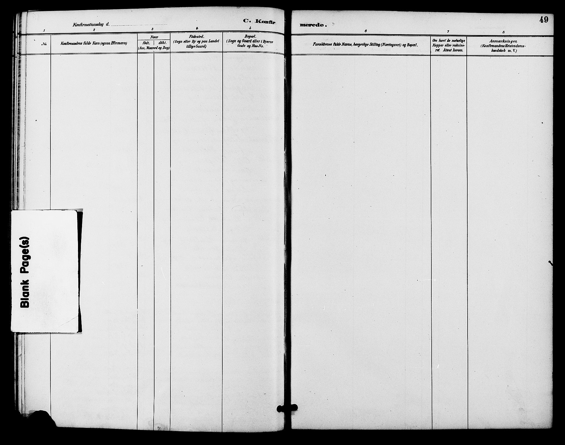 Evje sokneprestkontor, SAK/1111-0008/F/Fb/Fba/L0003: Parish register (copy) no. B 3, 1888-1903, p. 49