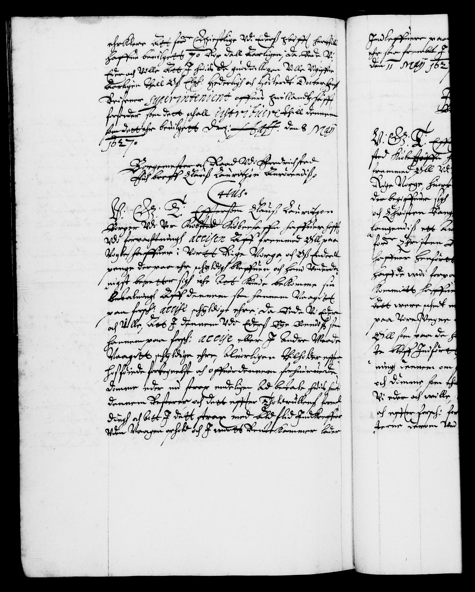 Danske Kanselli 1572-1799, AV/RA-EA-3023/F/Fc/Fca/Fcab/L0004: Norske tegnelser (mikrofilm), 1617-1627, p. 585b