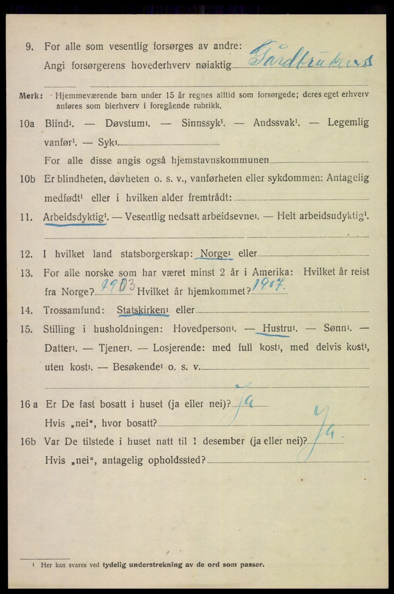 SAK, 1920 census for Høvåg, 1920, p. 2587