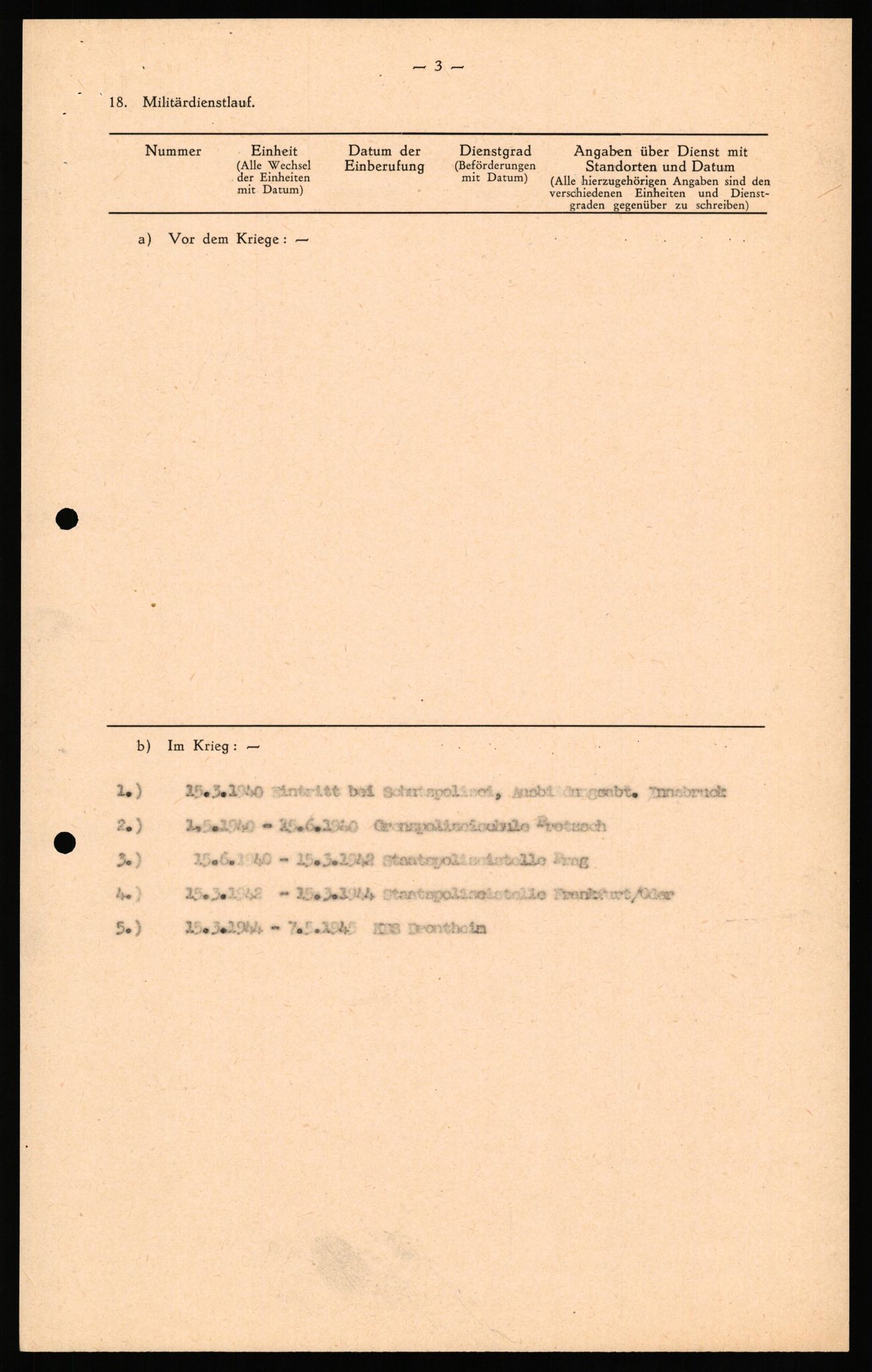 Forsvaret, Forsvarets overkommando II, AV/RA-RAFA-3915/D/Db/L0035: CI Questionaires. Tyske okkupasjonsstyrker i Norge. Tyskere., 1945-1946, p. 4