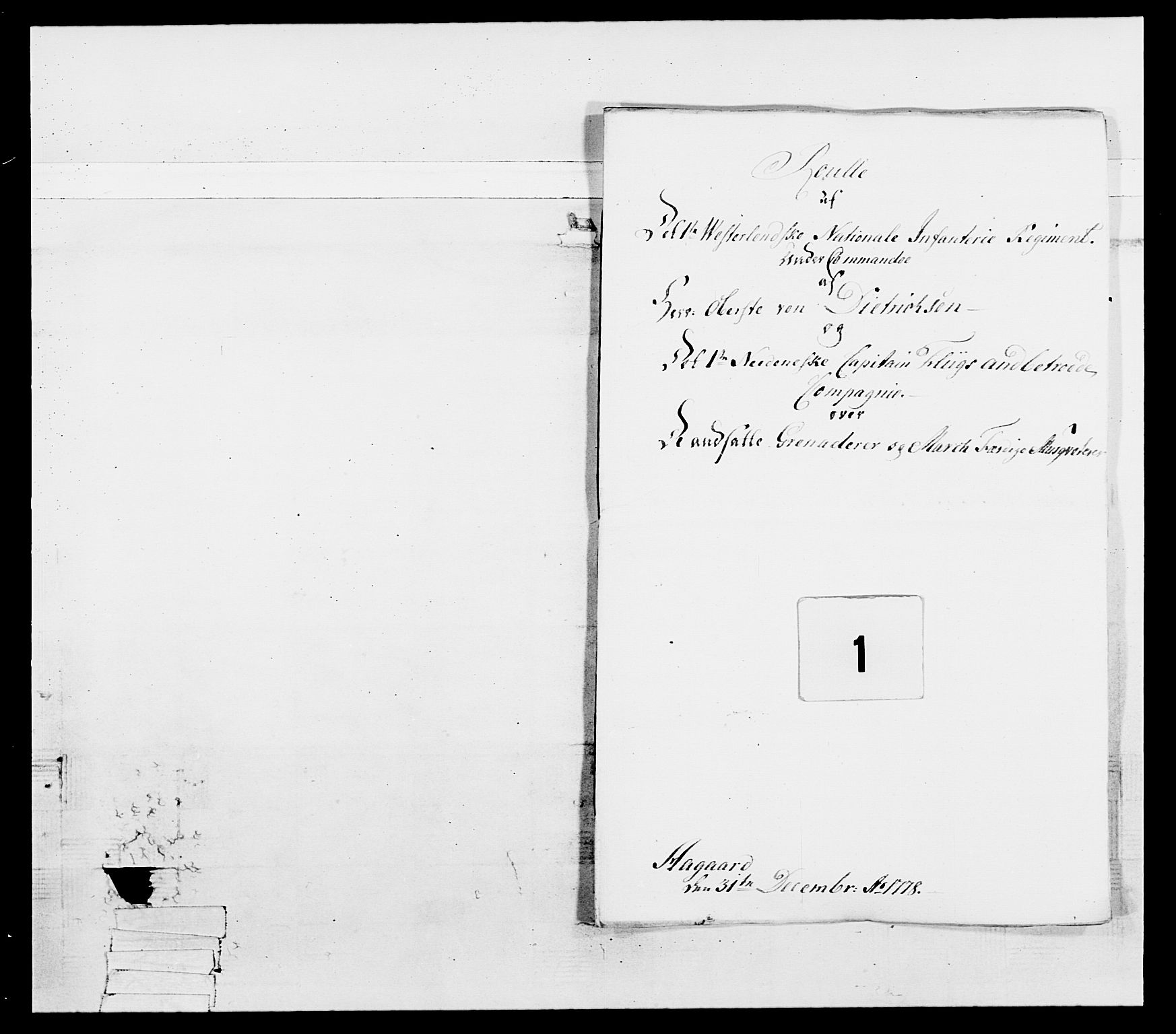 Generalitets- og kommissariatskollegiet, Det kongelige norske kommissariatskollegium, RA/EA-5420/E/Eh/L0102: 1. Vesterlenske nasjonale infanteriregiment, 1778-1780, p. 8