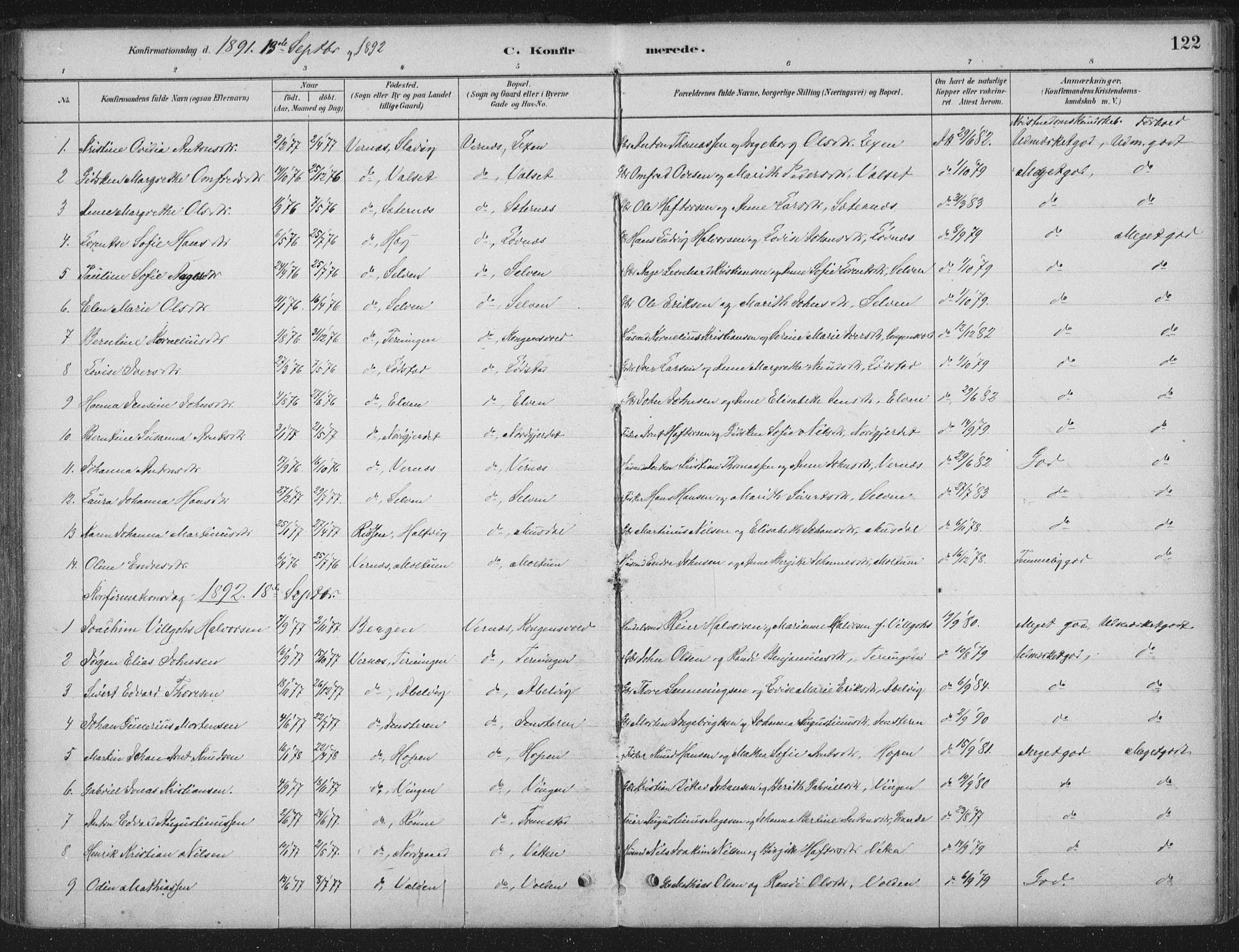 Ministerialprotokoller, klokkerbøker og fødselsregistre - Sør-Trøndelag, SAT/A-1456/662/L0755: Parish register (official) no. 662A01, 1879-1905, p. 122