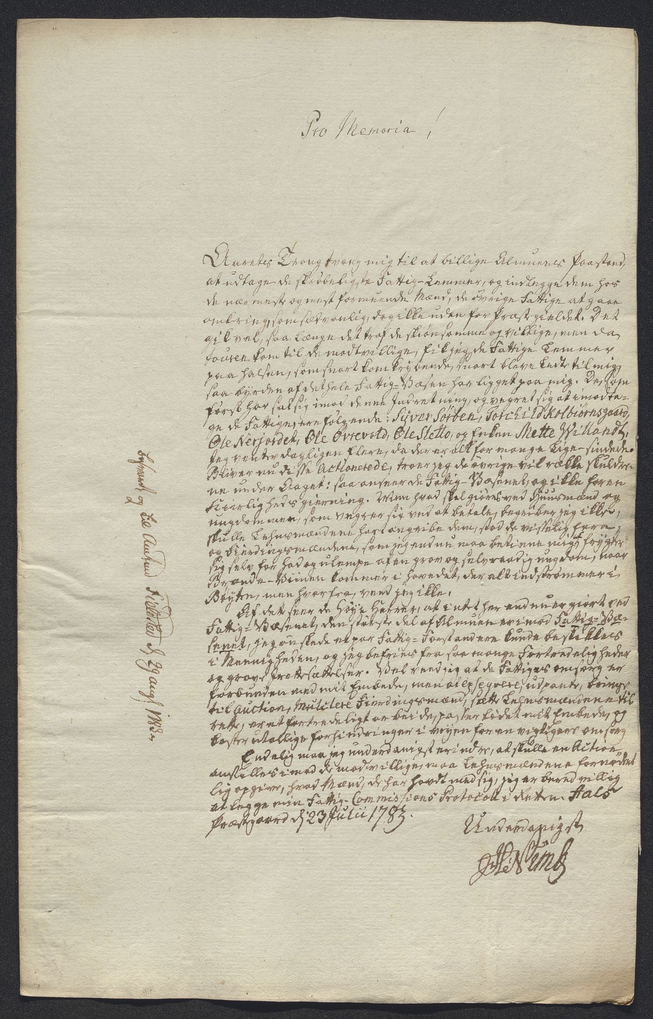 Kristiania tukthus, AV/SAO-A-10644/A/Ad/Adc/L0001: Innkomne skriv, 1740-1789, p. 283