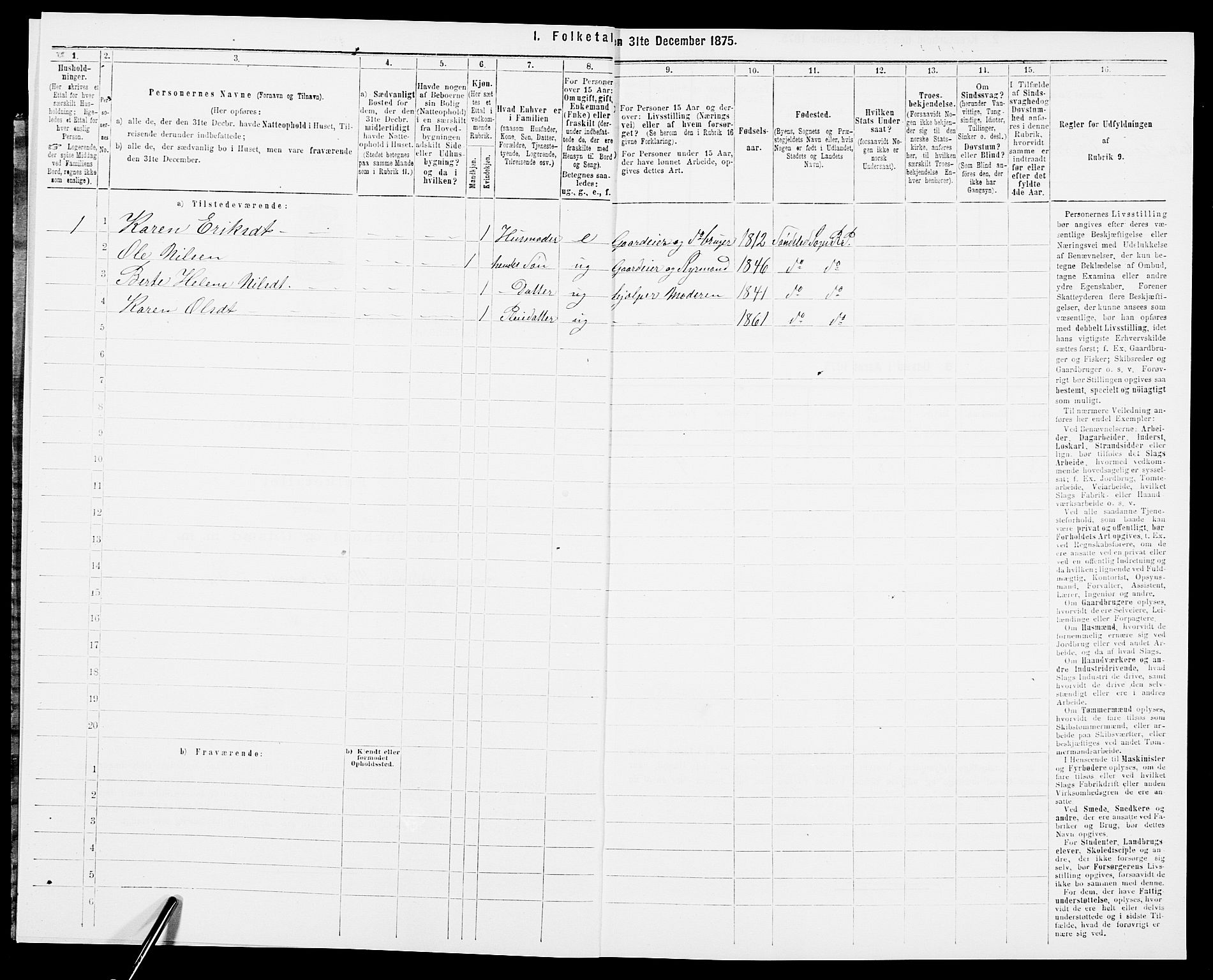 SAK, 1875 census for 0913L Risør/Søndeled, 1875, p. 888