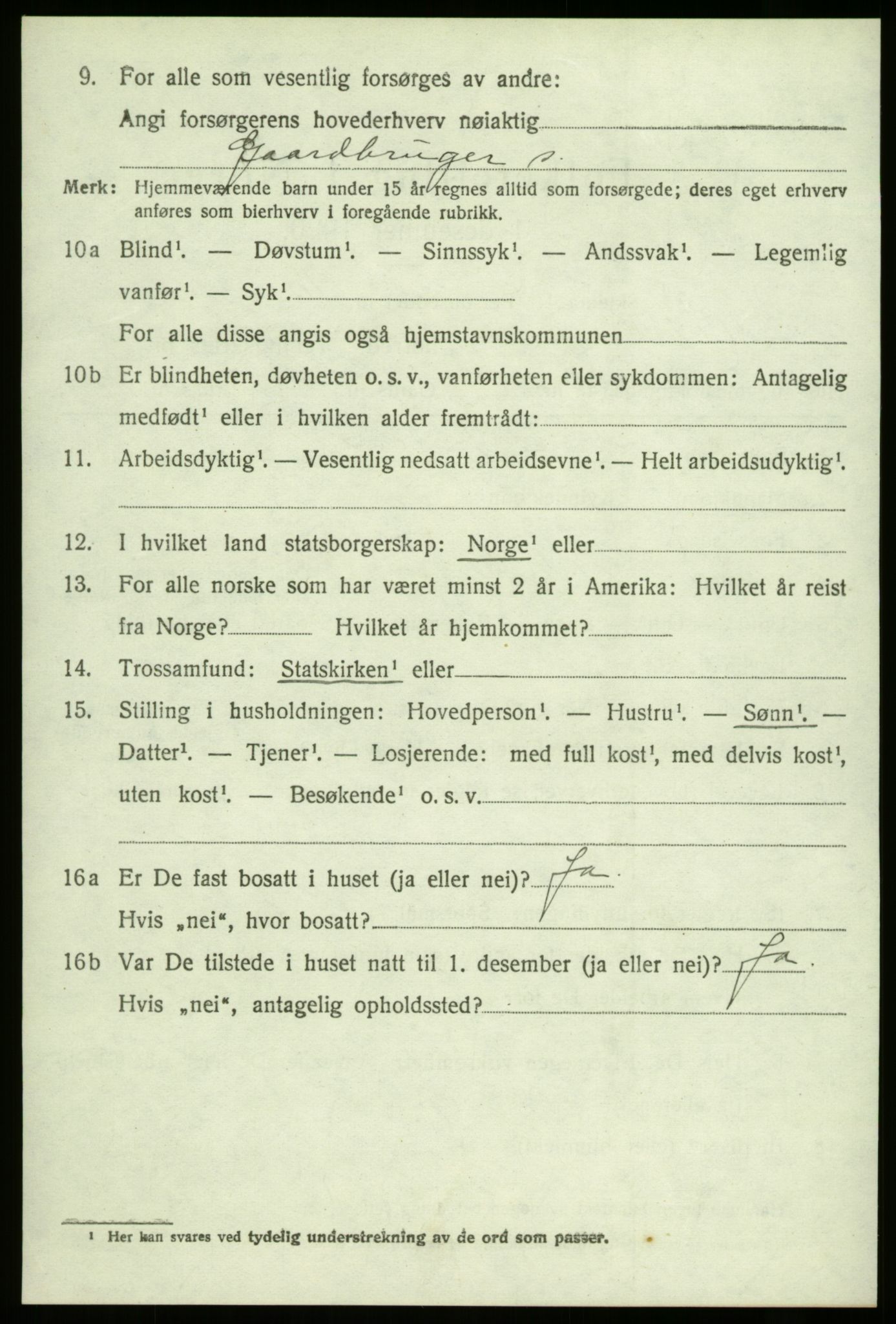 SAO, 1920 census for Varteig, 1920, p. 1814