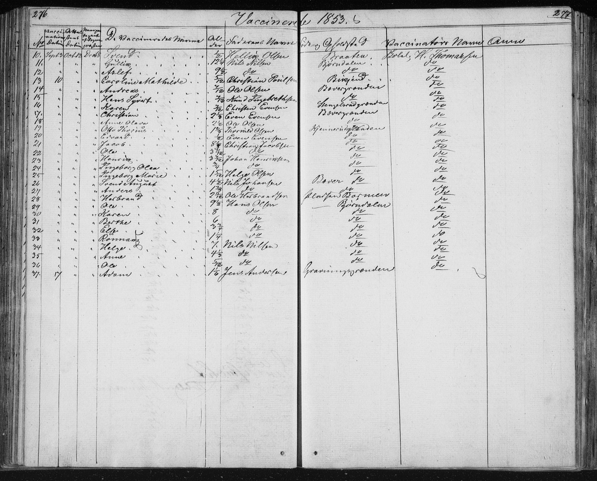 Kongsberg kirkebøker, SAKO/A-22/F/Fa/L0009: Parish register (official) no. I 9, 1839-1858, p. 276-277