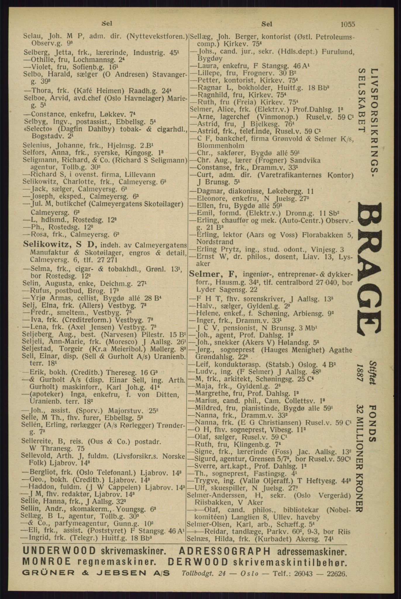 Kristiania/Oslo adressebok, PUBL/-, 1929, p. 1055