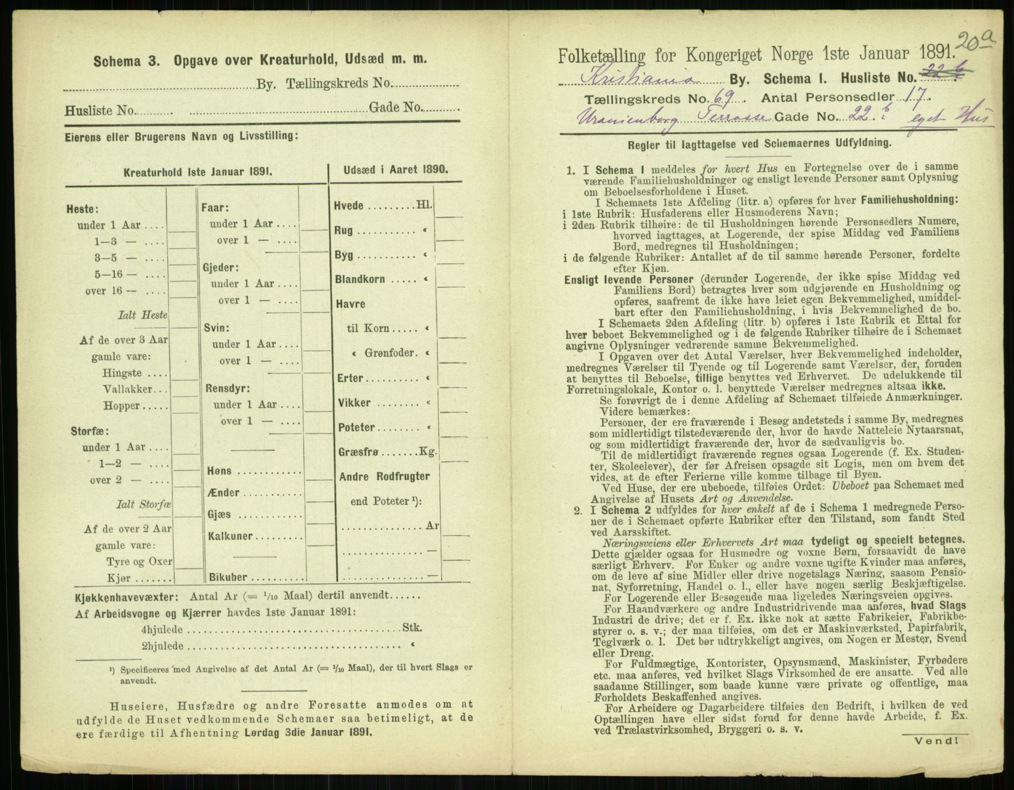 RA, 1891 census for 0301 Kristiania, 1891, p. 38274