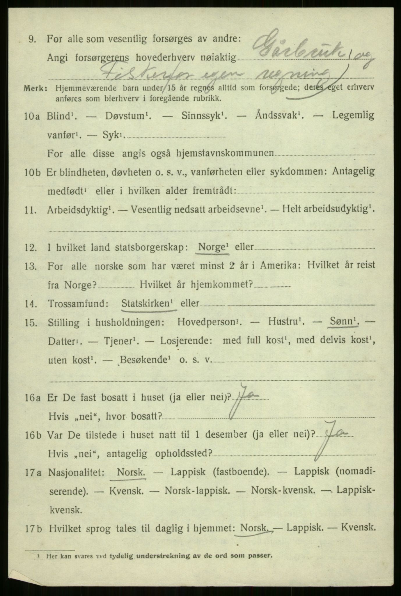 SATØ, 1920 census for Sørreisa, 1920, p. 2965