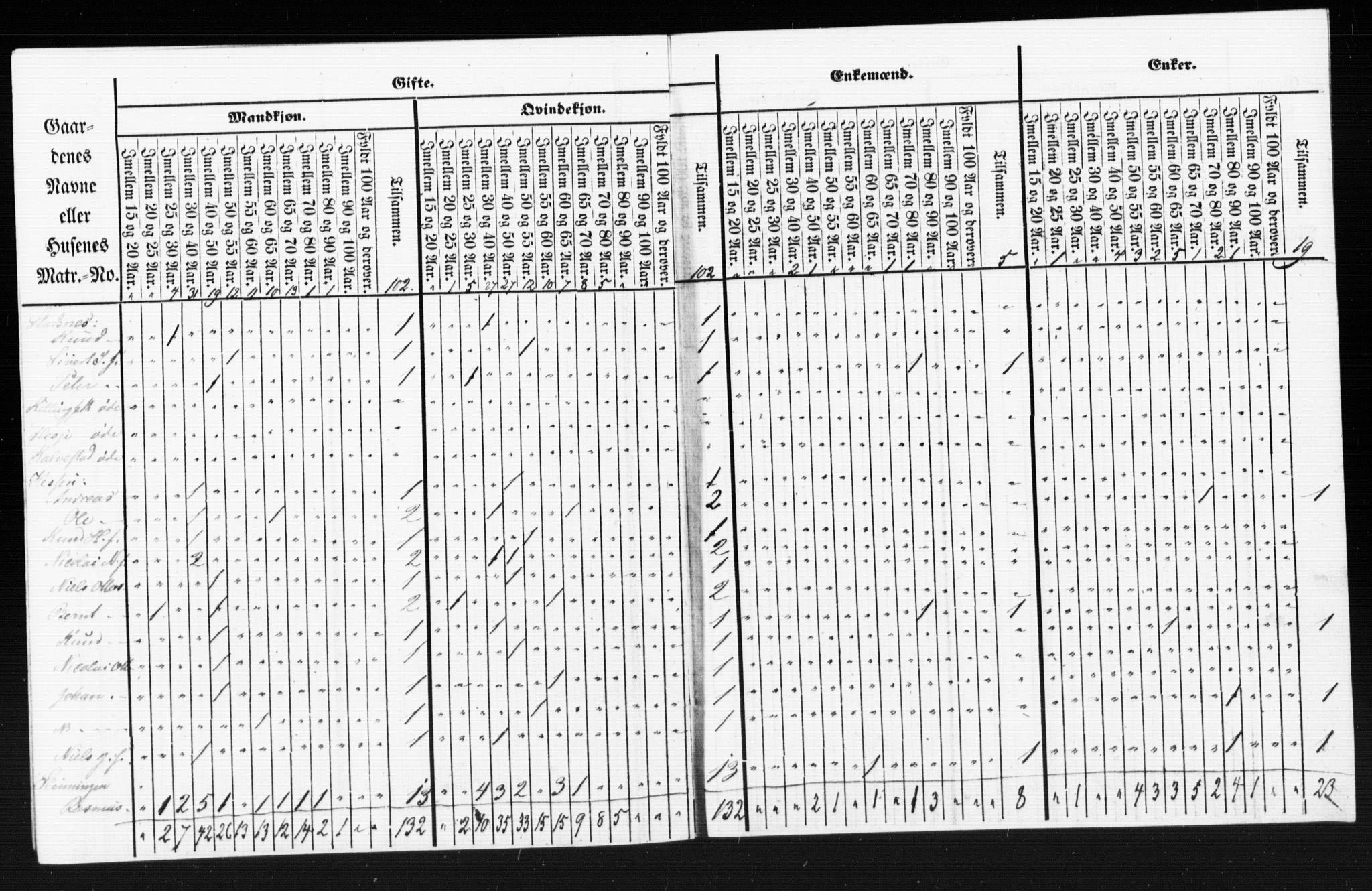 SAT, Census 1855 for Borgund, 1855, p. 99