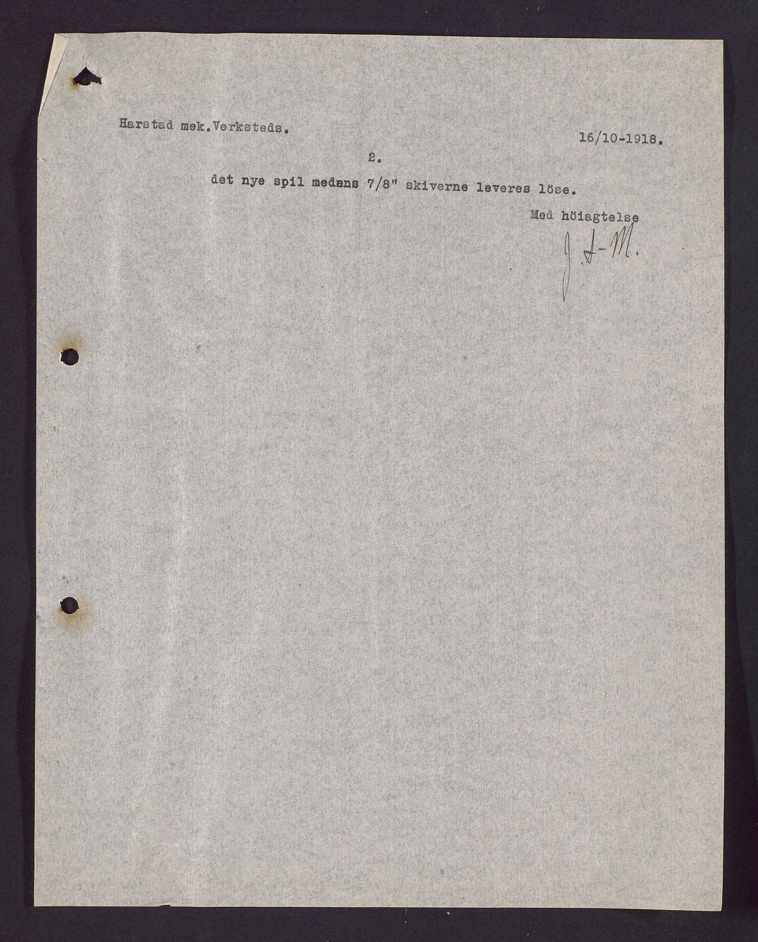 Pa 1521 - A/S Norske Shell, AV/SAST-A-101915/E/Ea/Eaa/L0003: Sjefskorrespondanse, 1918, p. 39