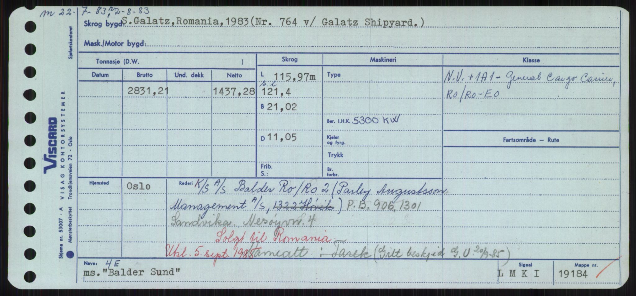 Sjøfartsdirektoratet med forløpere, Skipsmålingen, AV/RA-S-1627/H/Hd/L0003: Fartøy, B-Bev, p. 131