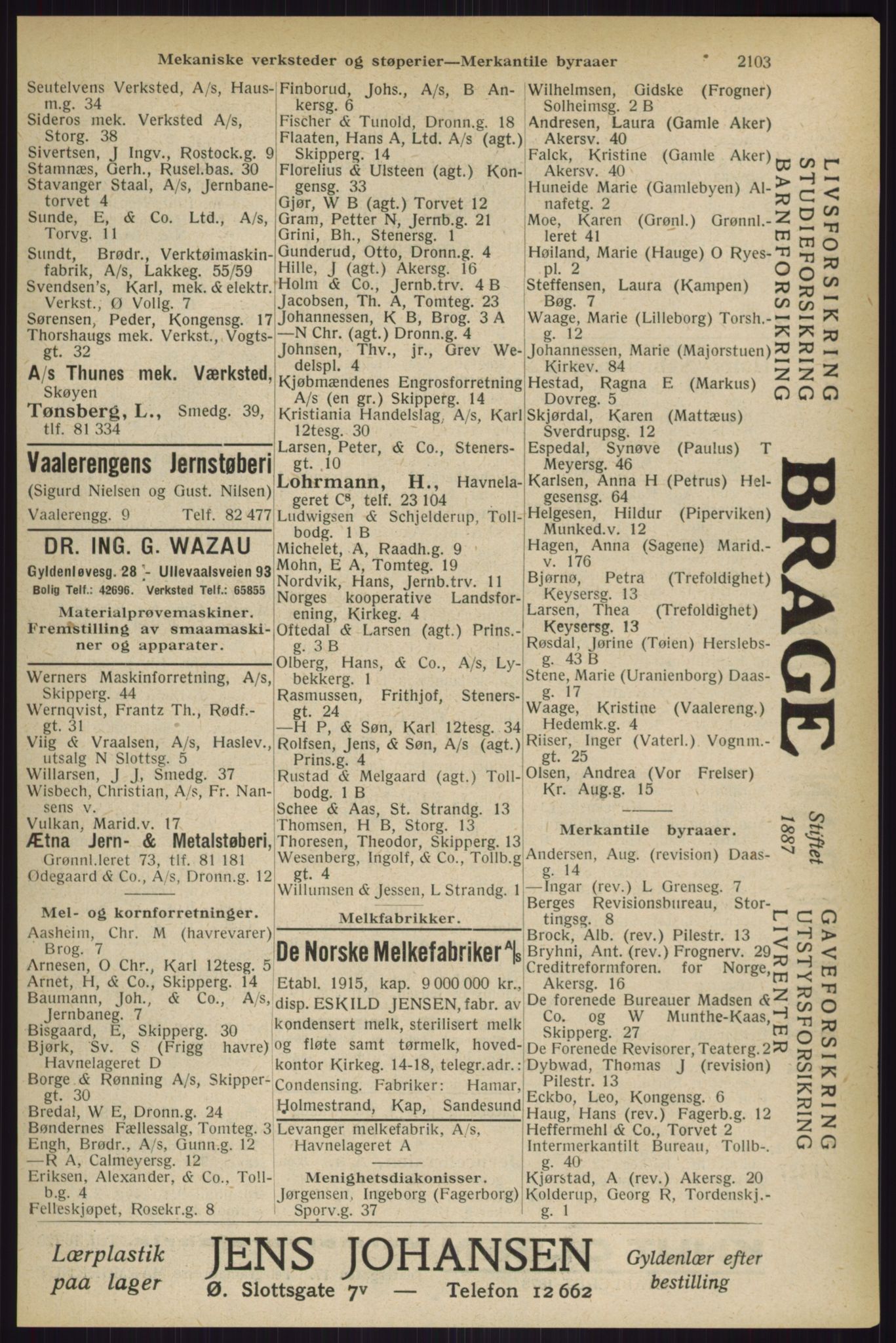 Kristiania/Oslo adressebok, PUBL/-, 1927, p. 2103