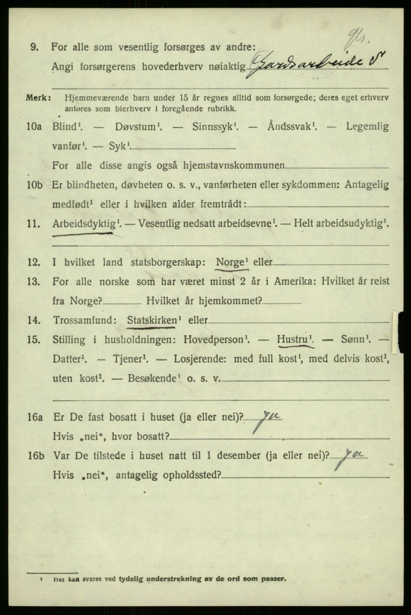 SAB, 1920 census for Lindås, 1920, p. 1690