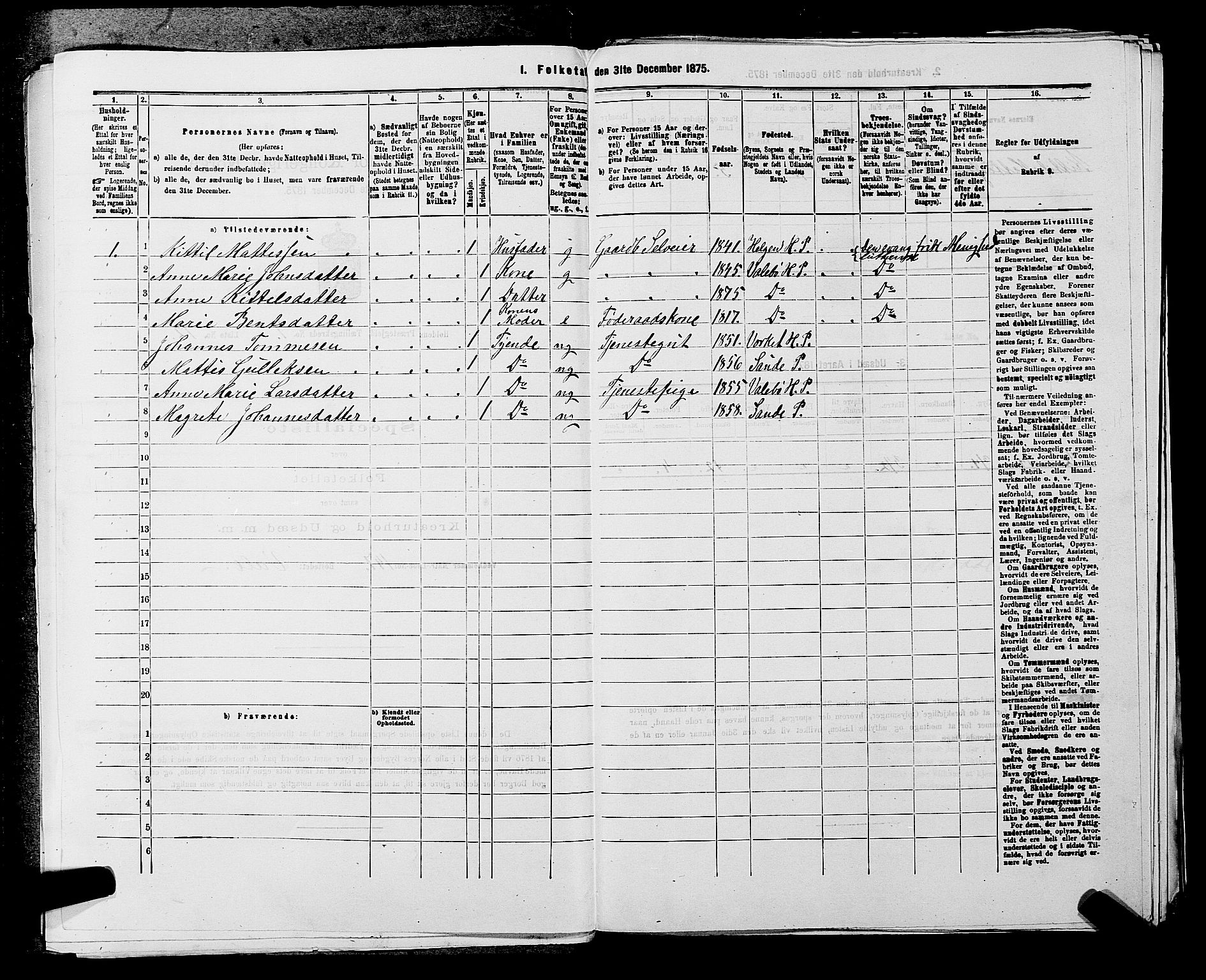 SAKO, 1875 census for 0819P Holla, 1875, p. 874