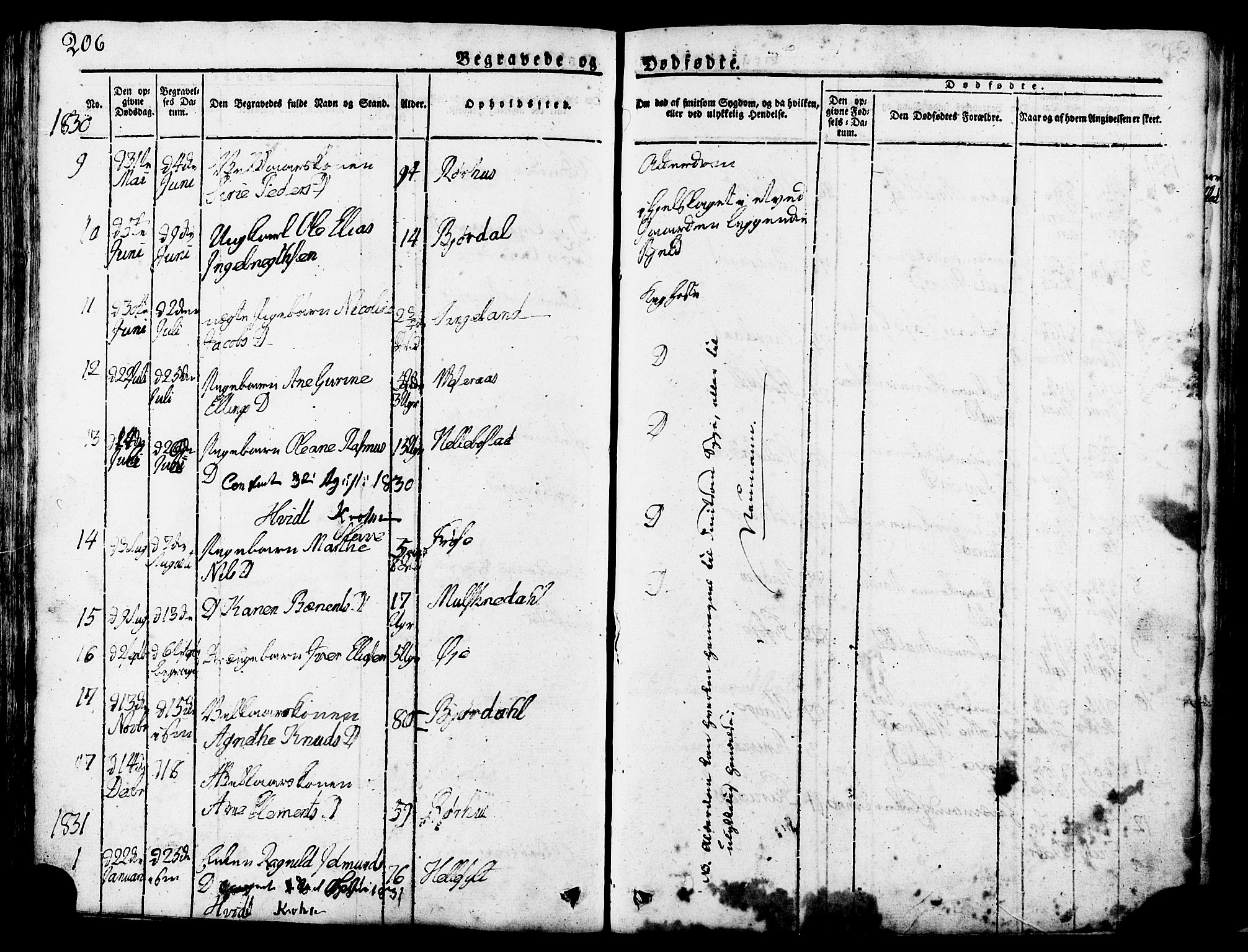 Ministerialprotokoller, klokkerbøker og fødselsregistre - Møre og Romsdal, SAT/A-1454/517/L0221: Parish register (official) no. 517A01, 1827-1858, p. 206