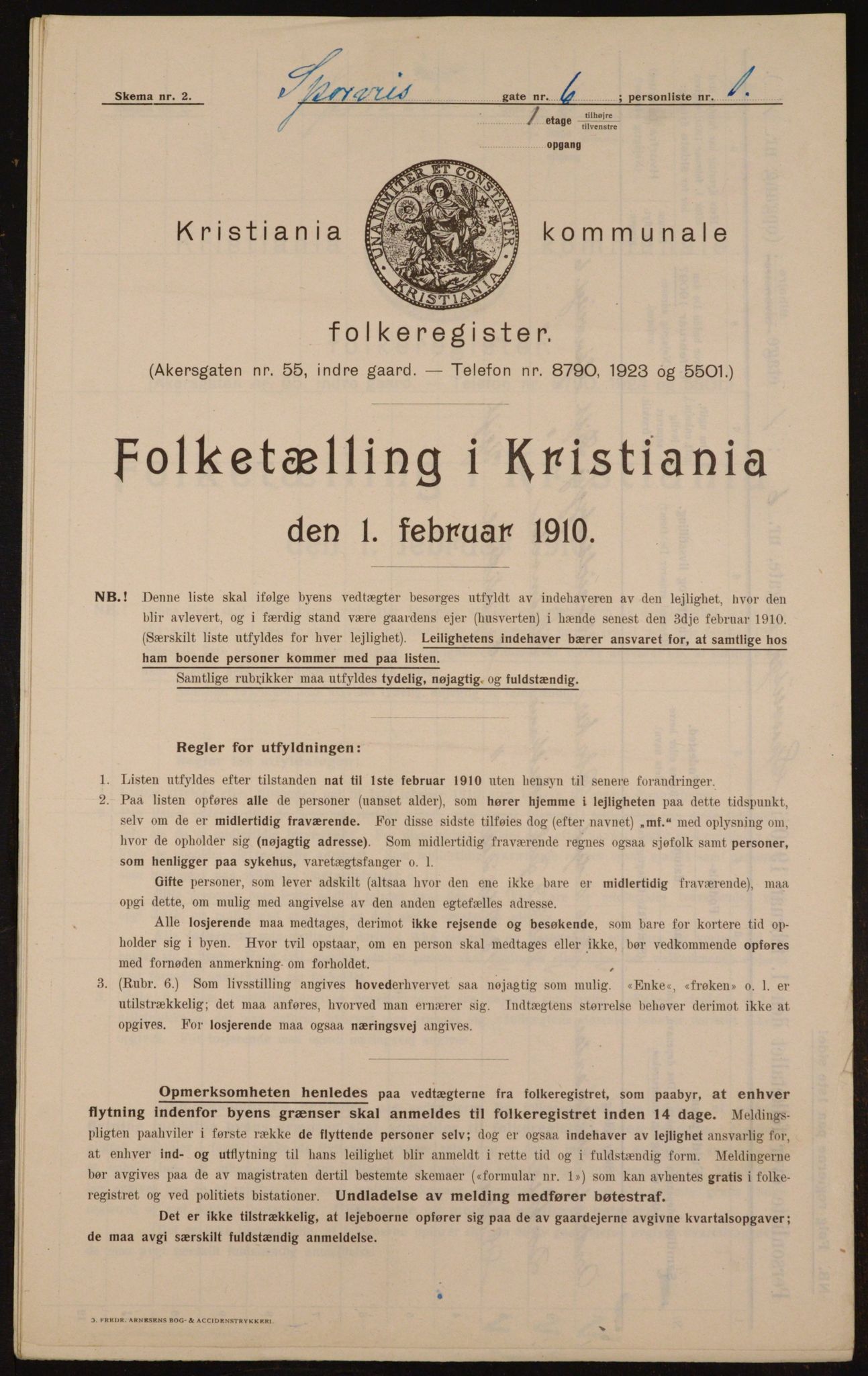 OBA, Municipal Census 1910 for Kristiania, 1910, p. 95534