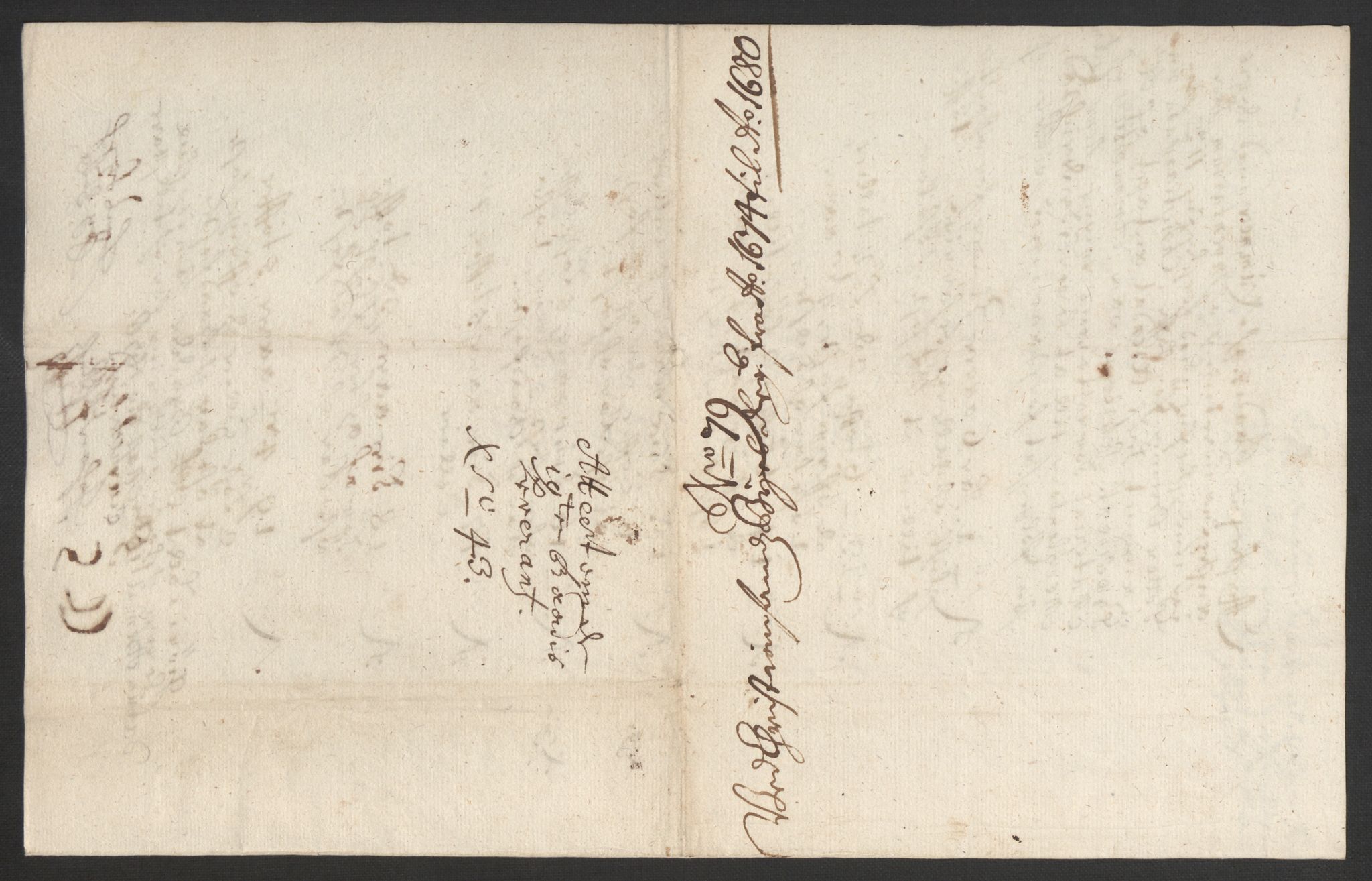 Rentekammeret inntil 1814, Reviderte regnskaper, Byregnskaper, AV/RA-EA-4066/R/Rm/L0258: [M1] Kontribusjonsregnskap, 1664-1700, p. 350