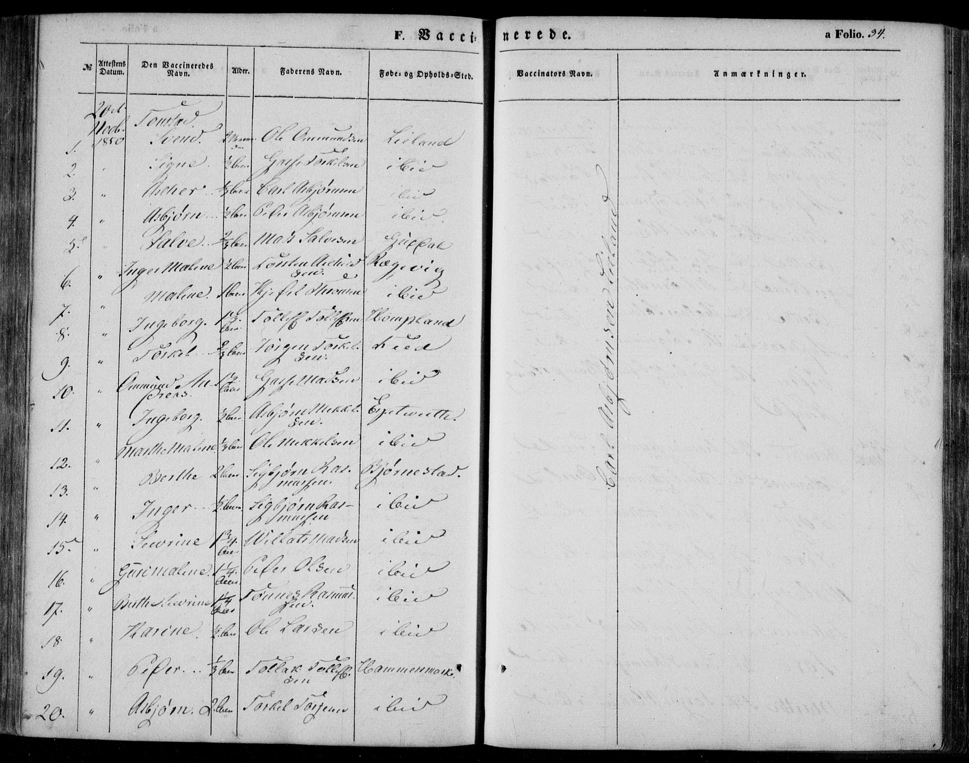 Bakke sokneprestkontor, AV/SAK-1111-0002/F/Fa/Faa/L0005: Parish register (official) no. A 5, 1847-1855, p. 34