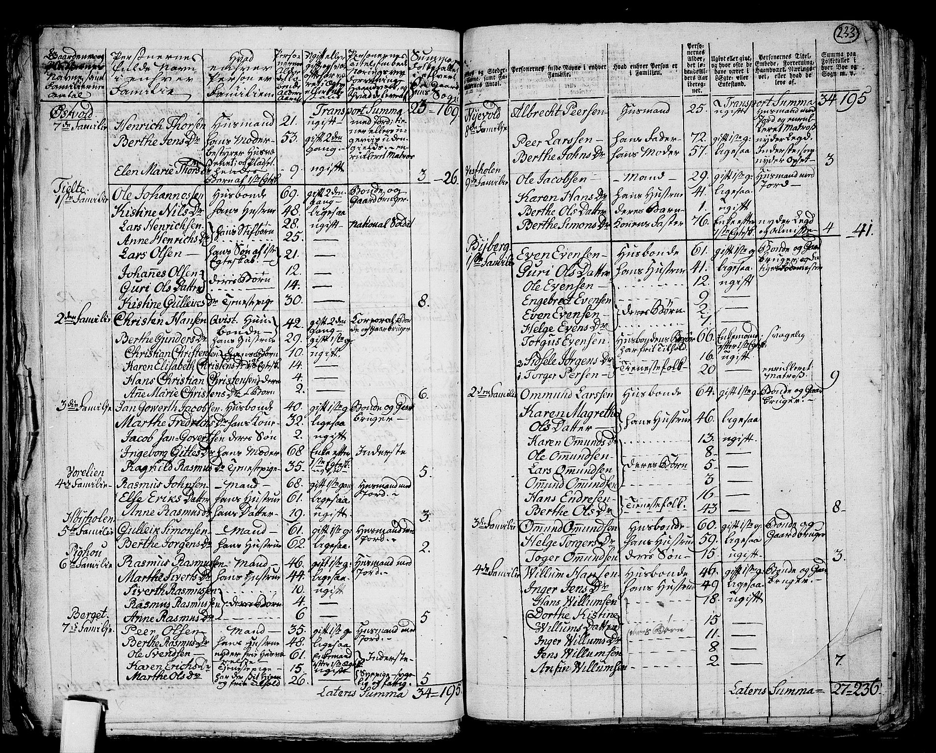 RA, 1801 census for 1124P Håland, 1801, p. 232b-233a