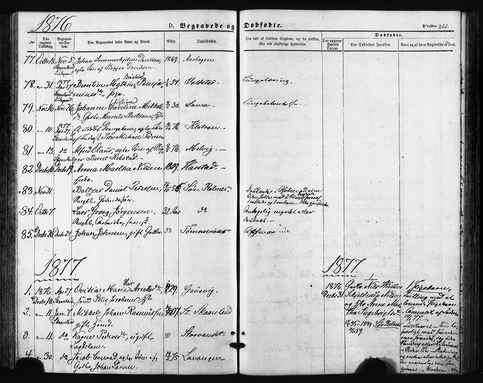 Trondenes sokneprestkontor, SATØ/S-1319/H/Ha/L0013kirke: Parish register (official) no. 13, 1870-1878, p. 266