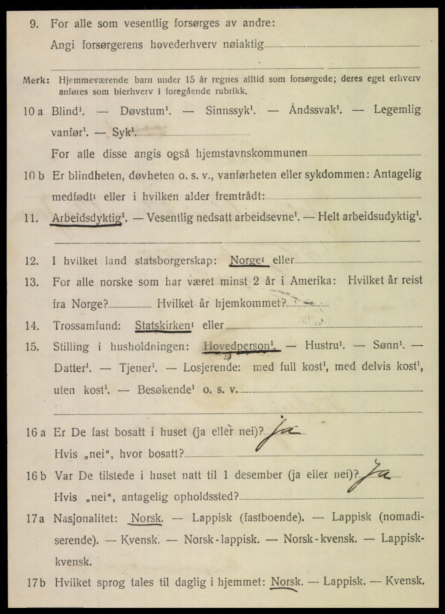 SAT, 1920 census for Vega, 1920, p. 3406