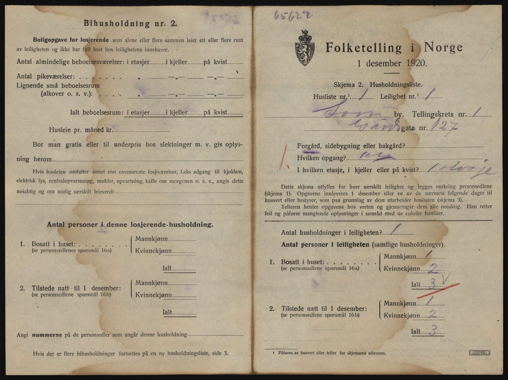 SAO, 1920 census for Son, 1920, p. 226