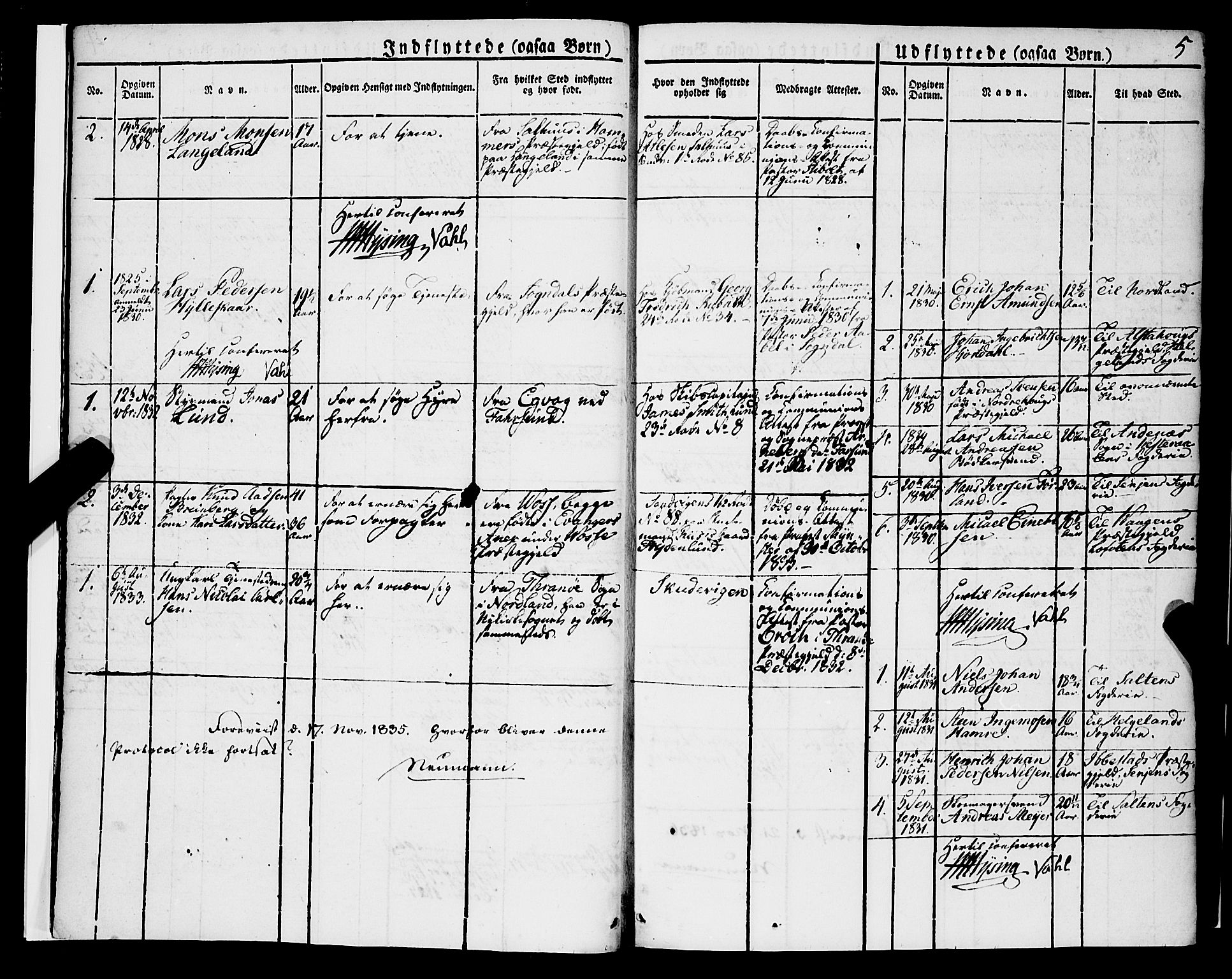 Korskirken sokneprestembete, AV/SAB-A-76101/H/Haa/L0050: Parish register (official) no. F 1, 1821-1869, p. 5