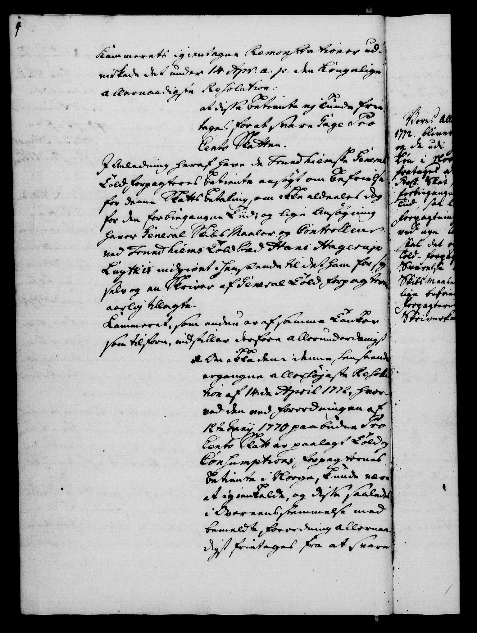 Rentekammeret, Kammerkanselliet, AV/RA-EA-3111/G/Gf/Gfa/L0055: Norsk relasjons- og resolusjonsprotokoll (merket RK 52.55), 1773, p. 10