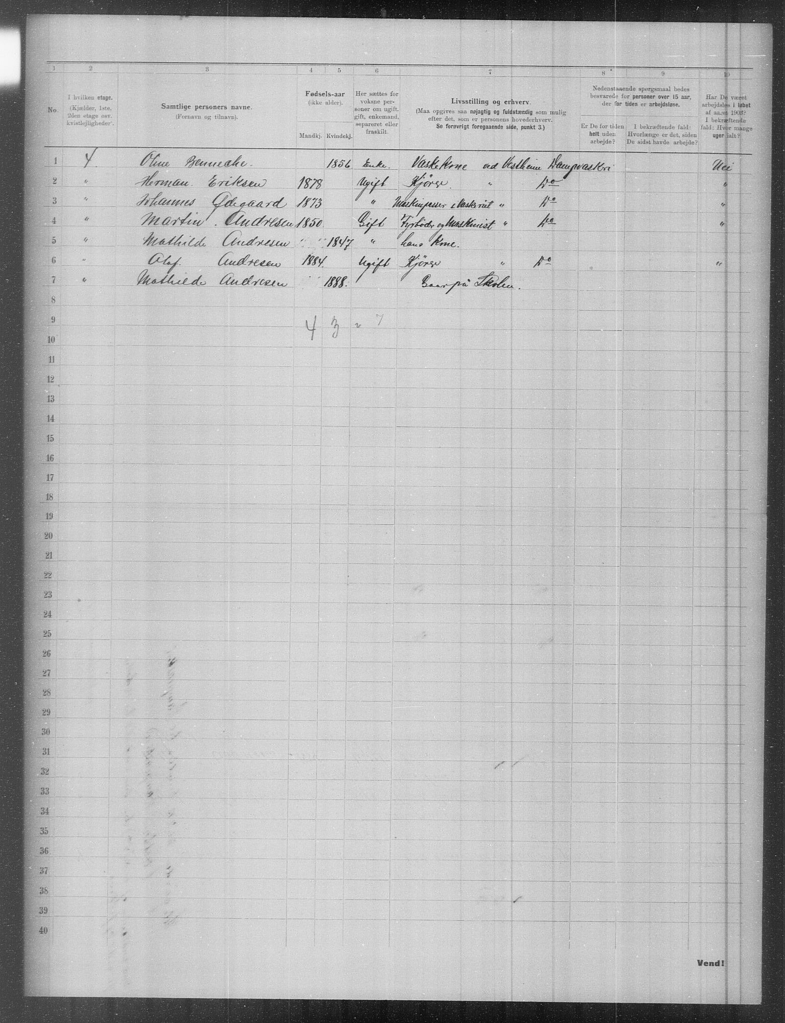 OBA, Municipal Census 1903 for Kristiania, 1903, p. 7235