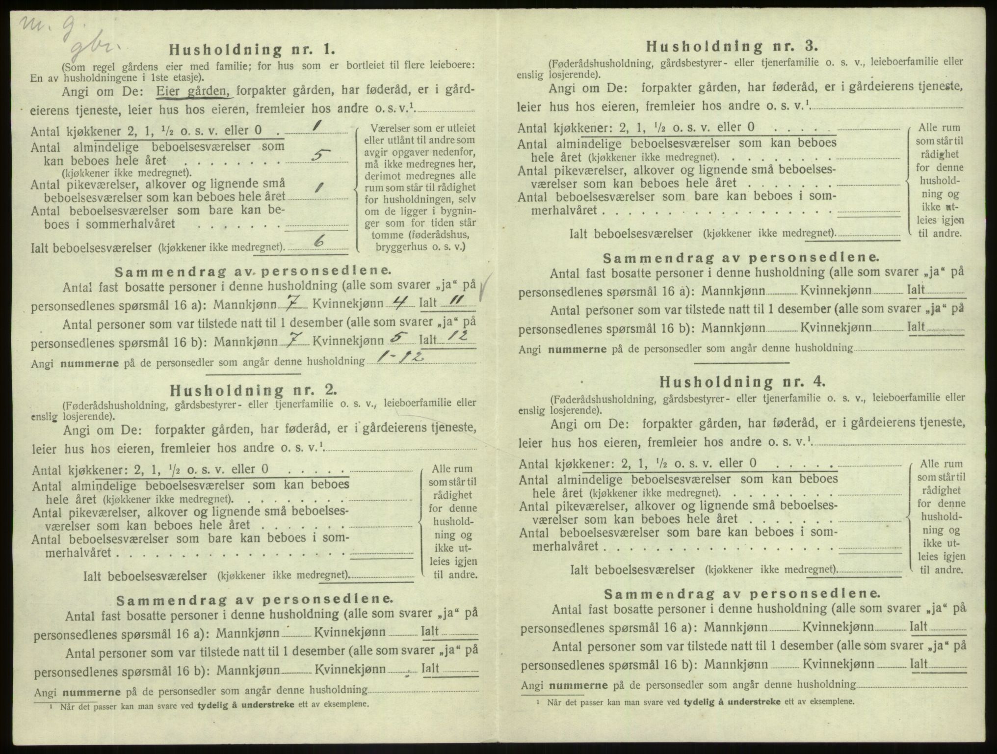 SAB, 1920 census for Askvoll, 1920, p. 153