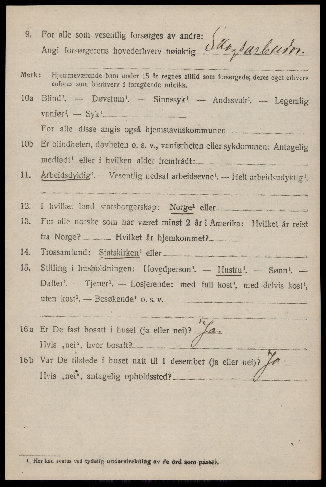 SAKO, 1920 census for Kviteseid, 1920, p. 4364