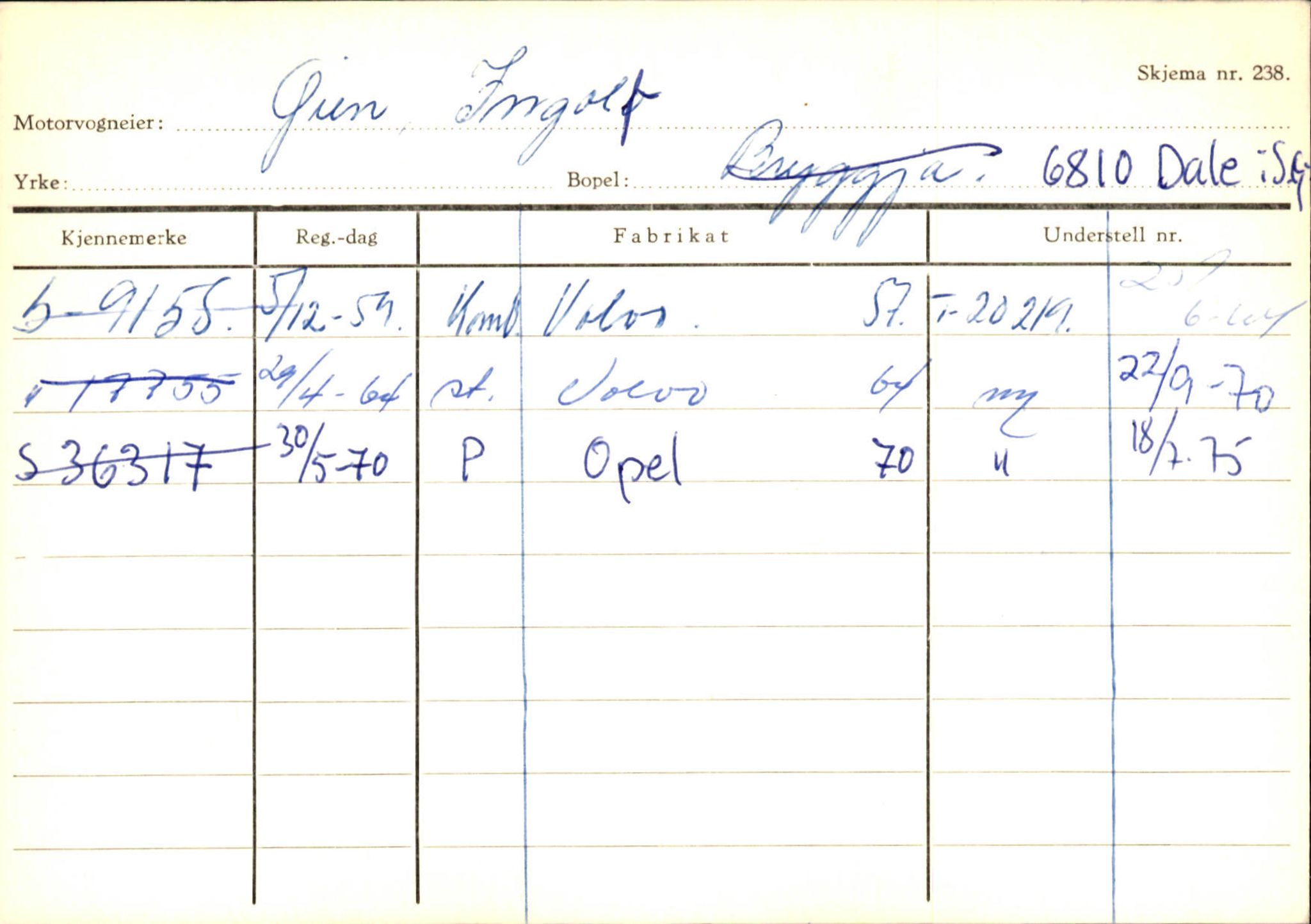 Statens vegvesen, Sogn og Fjordane vegkontor, AV/SAB-A-5301/4/F/L0126: Eigarregister Fjaler M-Å. Leikanger A-Å, 1945-1975, p. 710