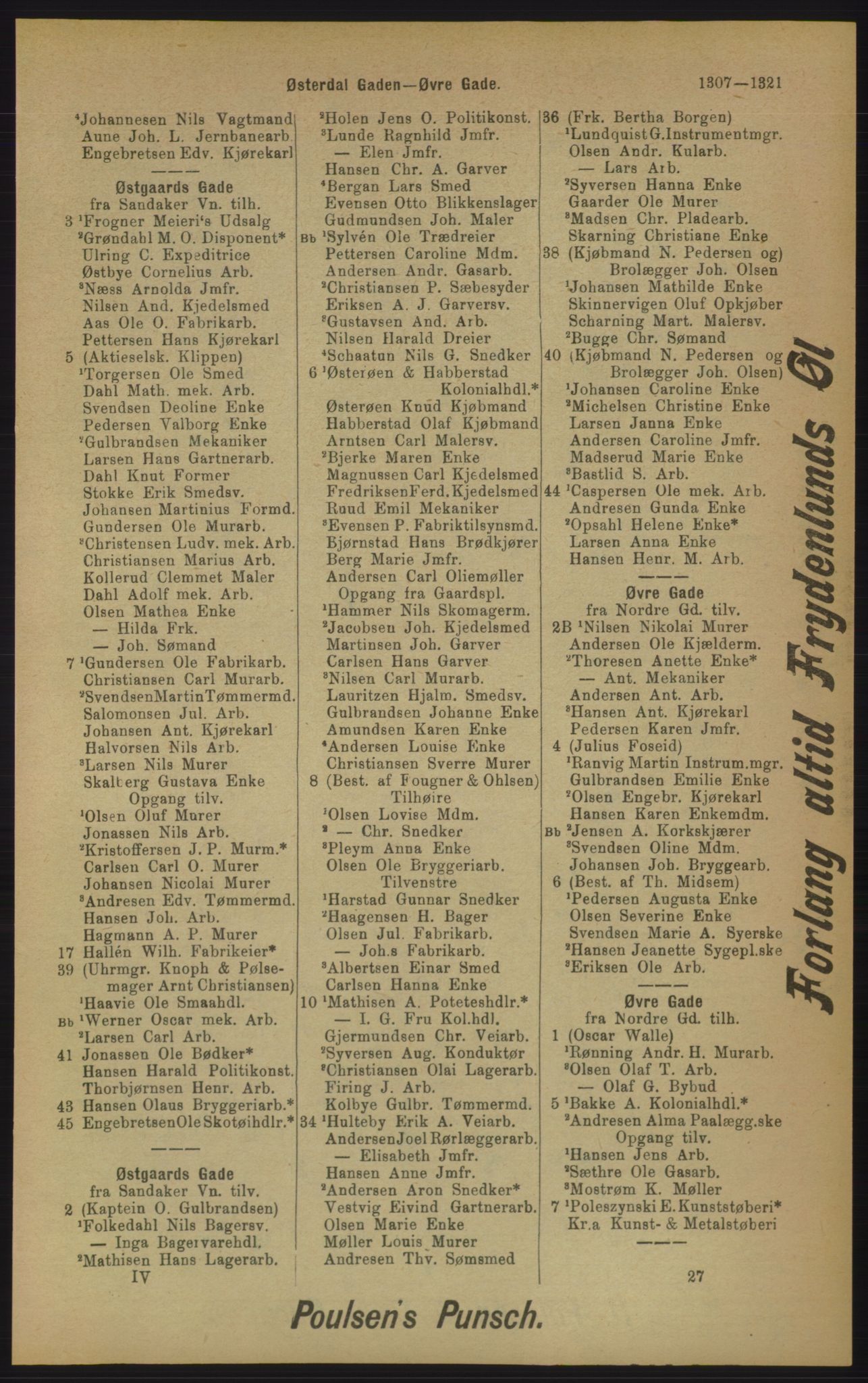 Kristiania/Oslo adressebok, PUBL/-, 1905, p. 1307