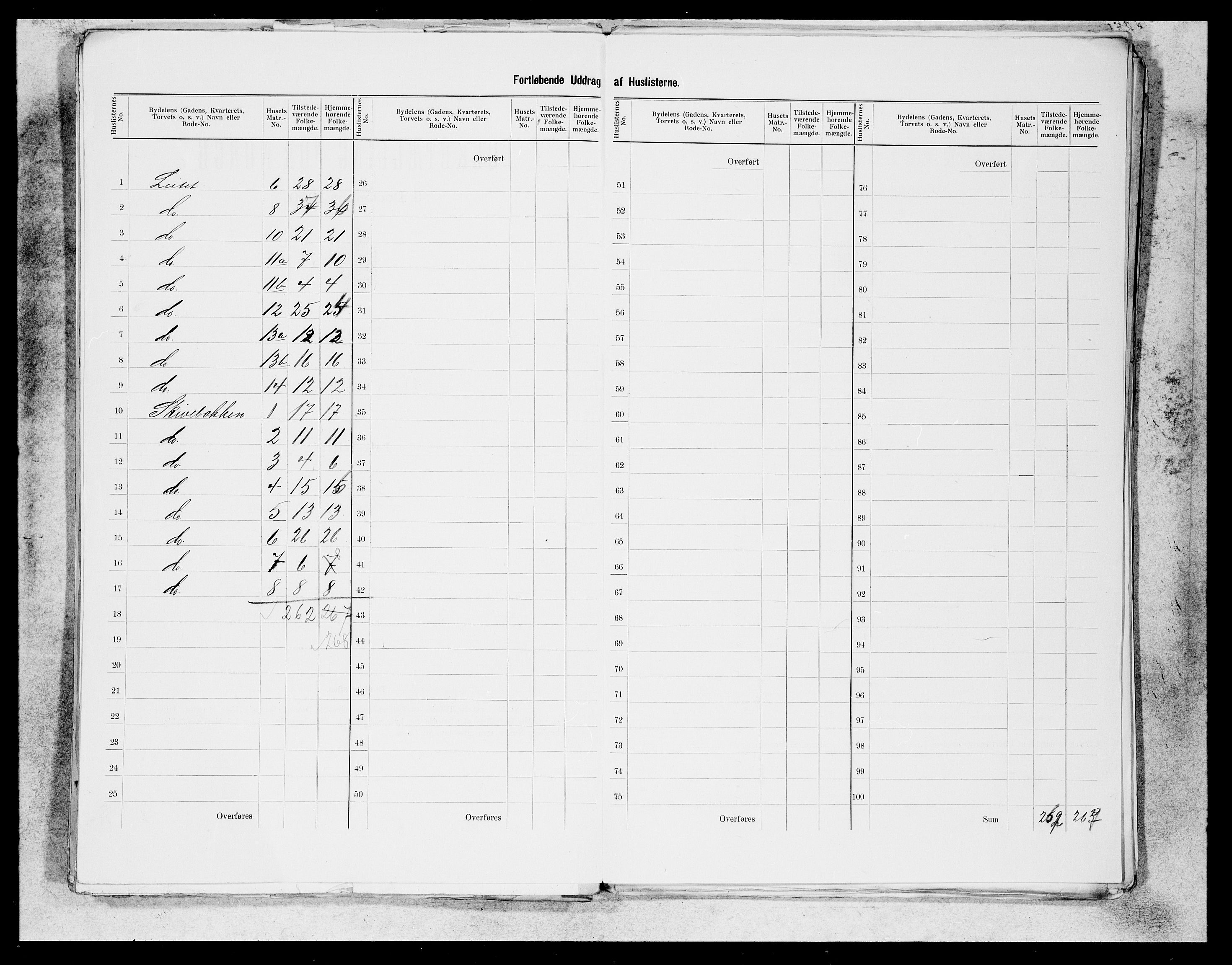 SAB, 1900 census for Bergen, 1900, p. 185