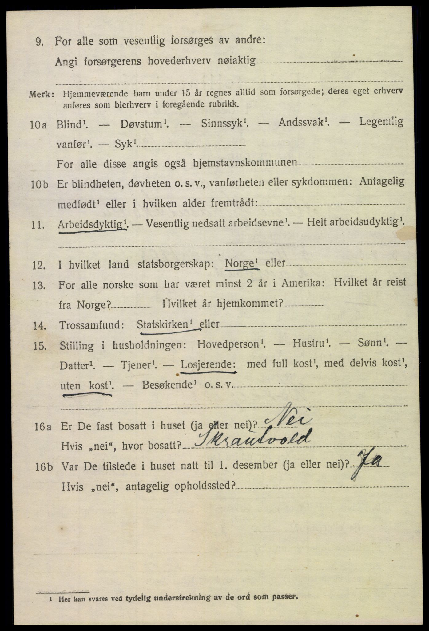 SAH, 1920 census for Øystre Slidre, 1920, p. 5340