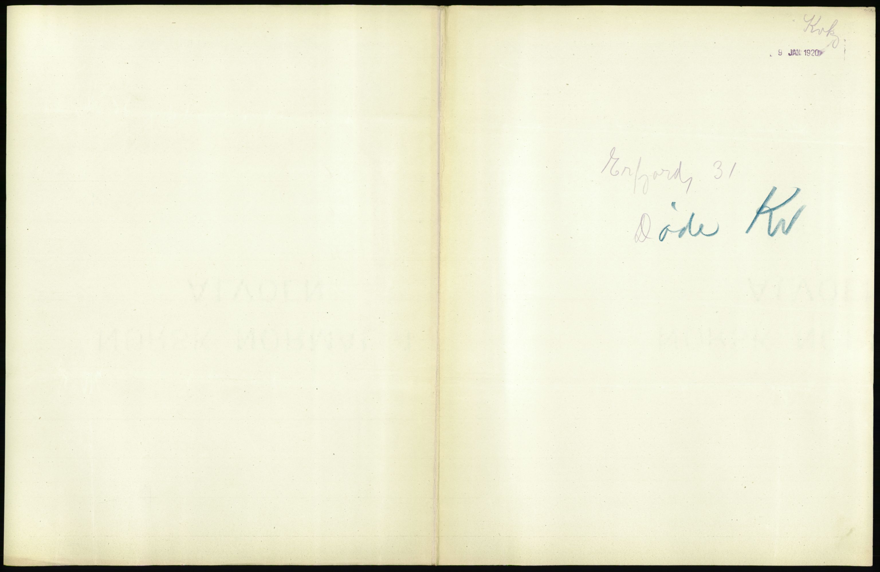 Statistisk sentralbyrå, Sosiodemografiske emner, Befolkning, AV/RA-S-2228/D/Df/Dfb/Dfbi/L0030: Rogaland fylke: Døde. Bygder og byer., 1919, p. 309
