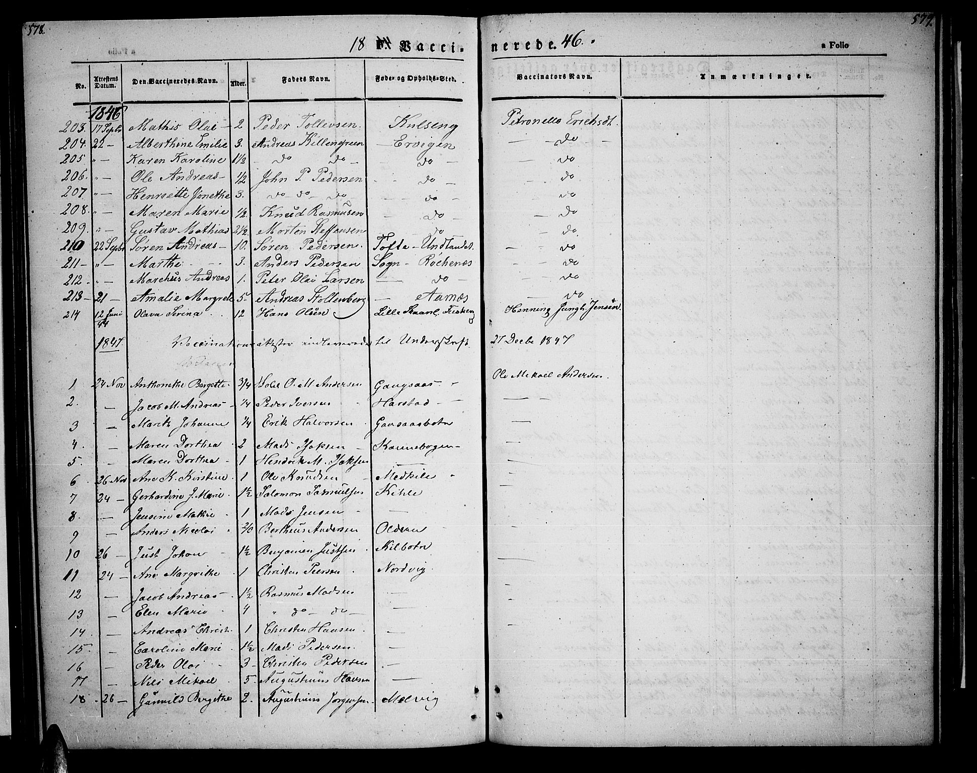 Trondenes sokneprestkontor, AV/SATØ-S-1319/H/Hb/L0006klokker: Parish register (copy) no. 6, 1845-1855, p. 578-579