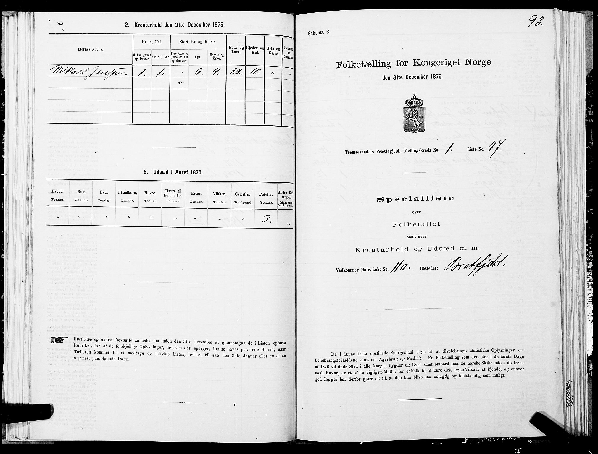 SATØ, 1875 census for 1934P Tromsøysund, 1875, p. 1093