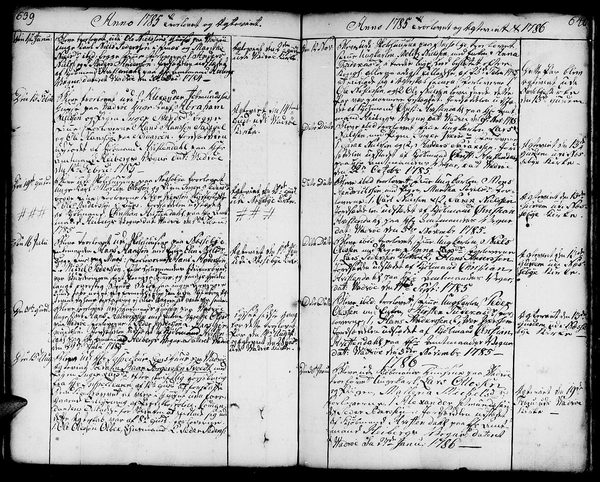 Vadsø sokneprestkontor, SATØ/S-1325/H/Ha/L0002kirke: Parish register (official) no. 2, 1764-1821, p. 639-640