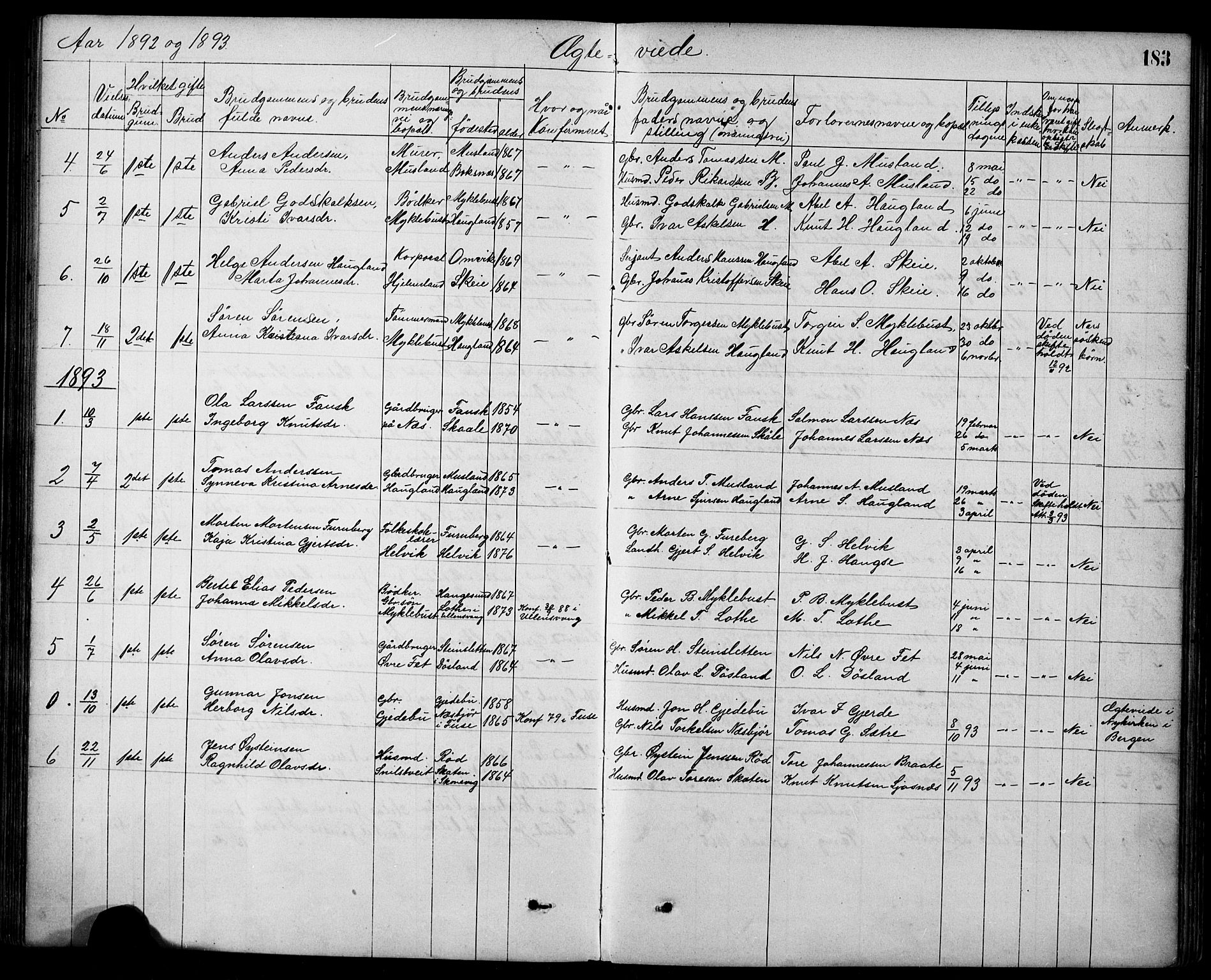Kvinnherad sokneprestembete, AV/SAB-A-76401/H/Hab: Parish register (copy) no. A 2, 1873-1900, p. 183