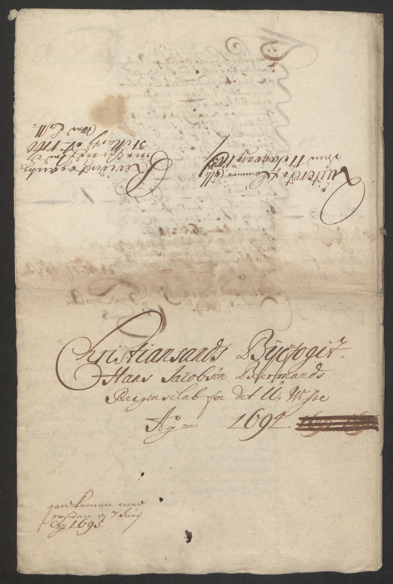 Rentekammeret inntil 1814, Reviderte regnskaper, Byregnskaper, AV/RA-EA-4066/R/Rm/L0285: [M18] Sikt og sakefall, 1681-1718, p. 211