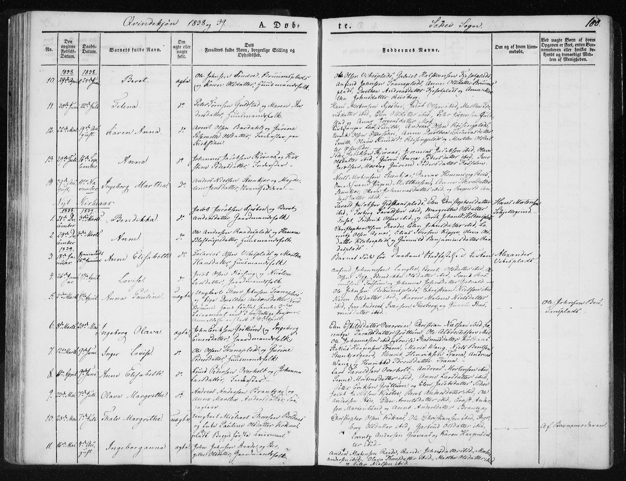 Ministerialprotokoller, klokkerbøker og fødselsregistre - Nord-Trøndelag, SAT/A-1458/735/L0339: Parish register (official) no. 735A06 /2, 1836-1848, p. 100