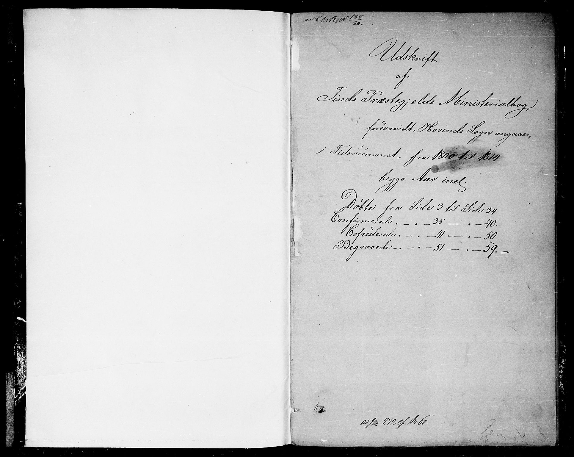 Gransherad kirkebøker, SAKO/A-267/F/Fb/L0001: Parish register (official) no. II 1, 1800-1814, p. 0-1