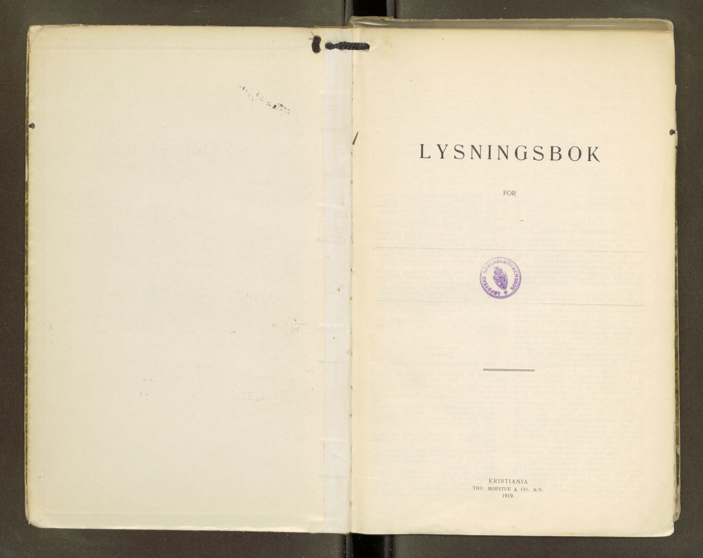 Lofoten sorenskriveri, AV/SAT-A-0017/1/6/6D/L0004: Lysningsbok, 1923-1969