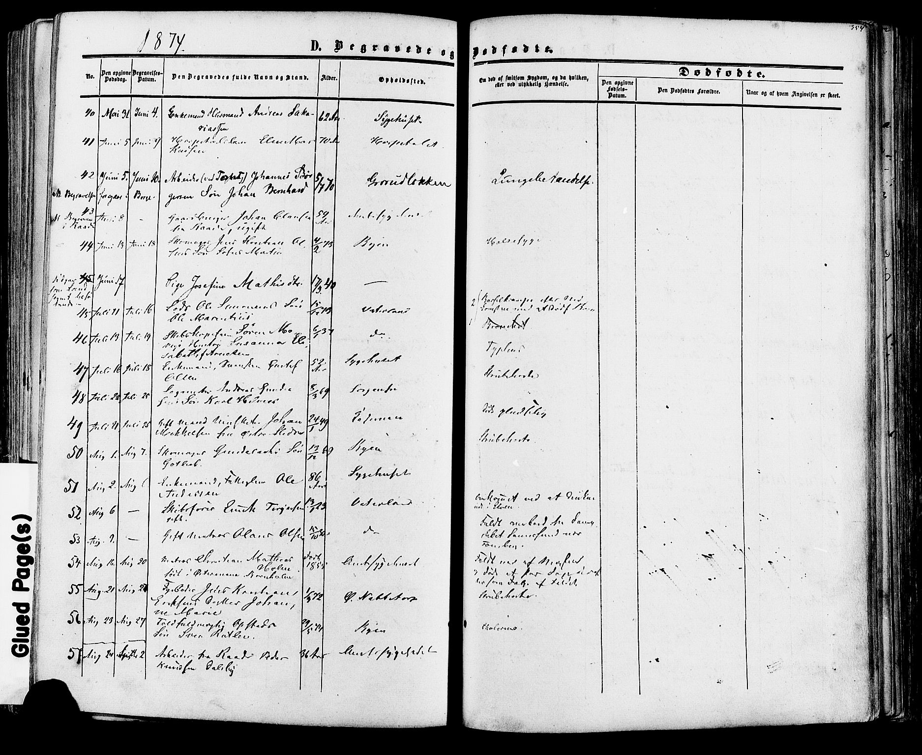 Fredrikstad prestekontor Kirkebøker, AV/SAO-A-11082/F/Fa/L0006: Parish register (official) no. 6, 1857-1878, p. 354