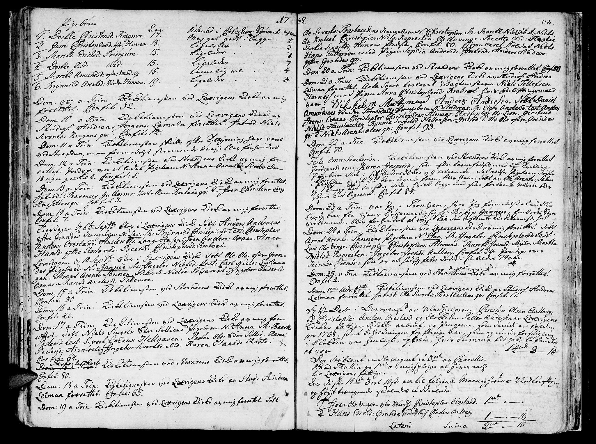 Ministerialprotokoller, klokkerbøker og fødselsregistre - Nord-Trøndelag, SAT/A-1458/701/L0003: Parish register (official) no. 701A03, 1751-1783, p. 112
